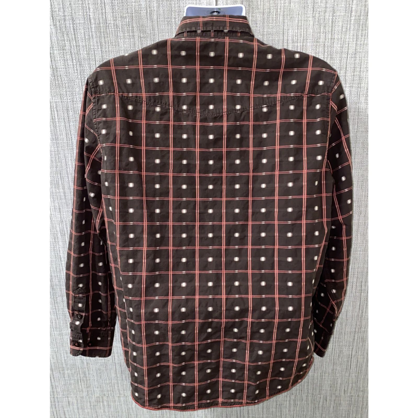 Tommy Bahama Tommy Bahama Jeans Shirt Mens Long Sleeve Button-Front Cotton Brown Size M Plaid Pattern Regular Fit Size US M / EU 48-50 / 2 - 5 Thumbnail