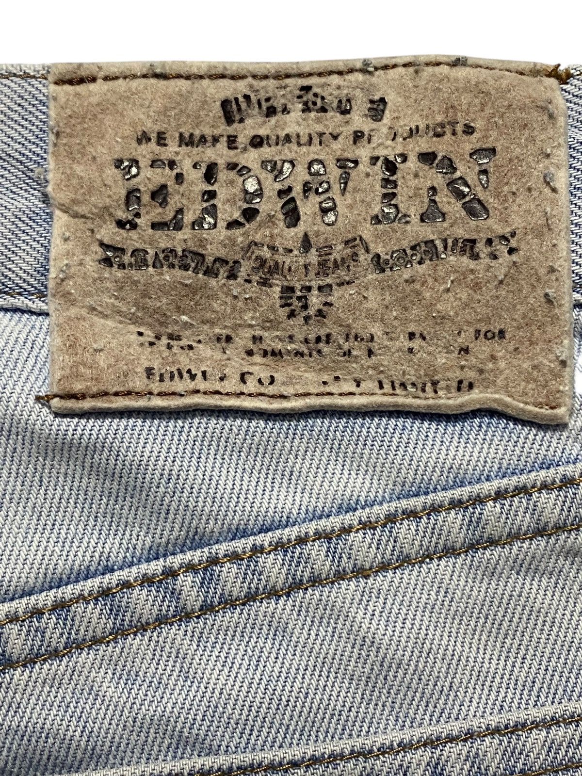 Edwin Vintage Japanese Brand Edwin Light Faded Wash Frayer Jeans Size US 30 / EU 46 - 10 Thumbnail