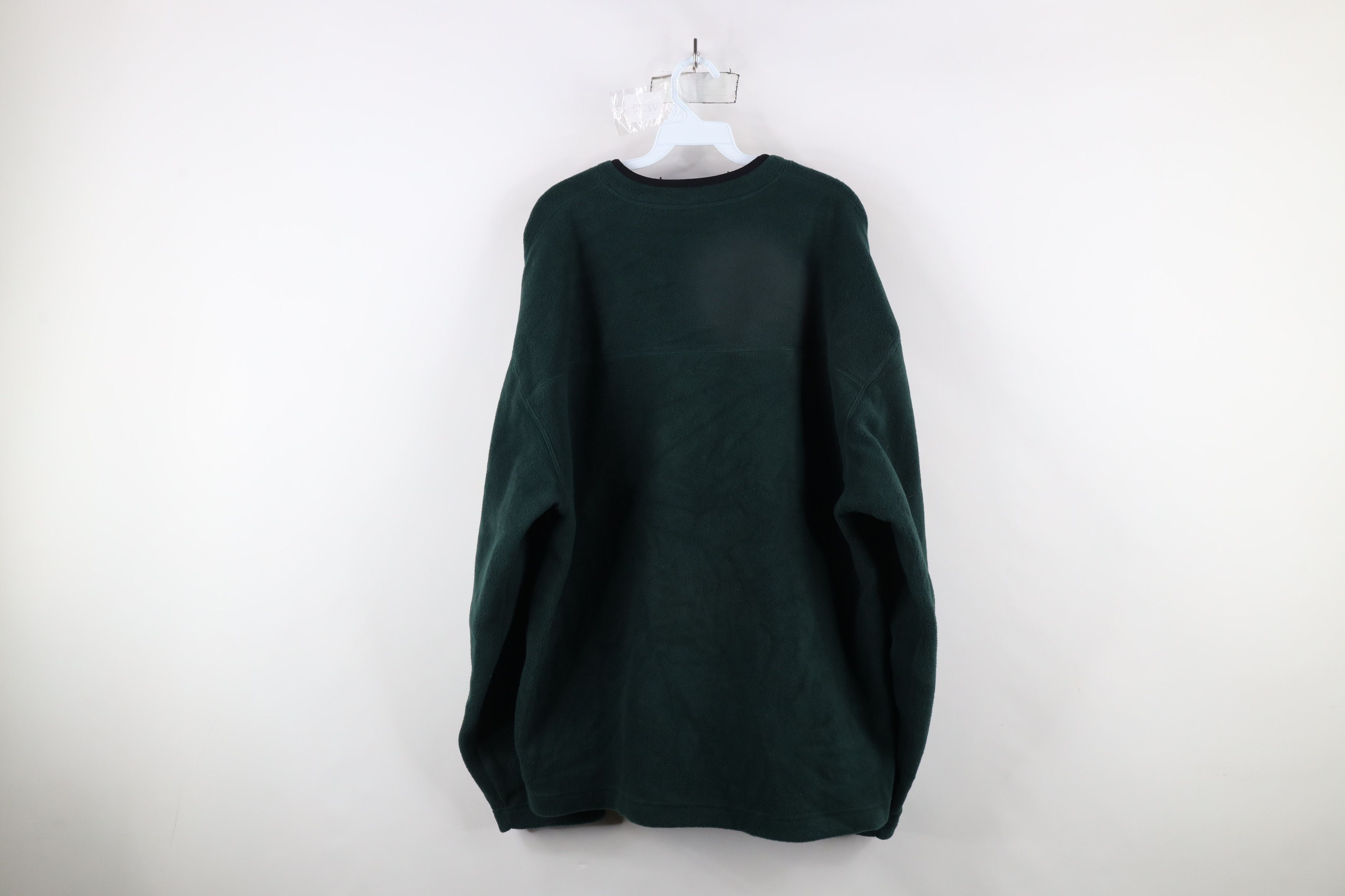Gap × Vintage Vintage 90s Gap Blank Thick Fleece V-Neck Sweater Green Size US XXL / EU 58 / 5 - 9 Thumbnail