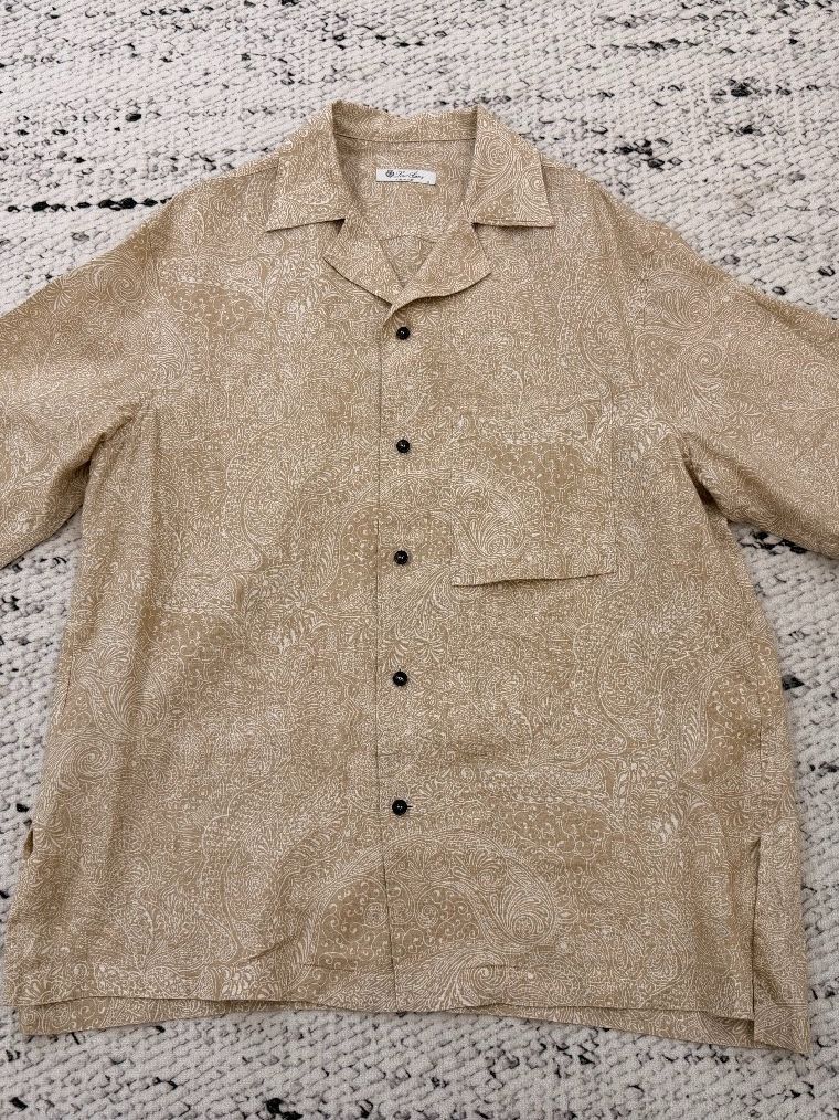 Loro Piana Loro Piana Paisley Linen Cuban Collar Shirt Size M Size US M / EU 48-50 / 2 - 1 Thumbnail