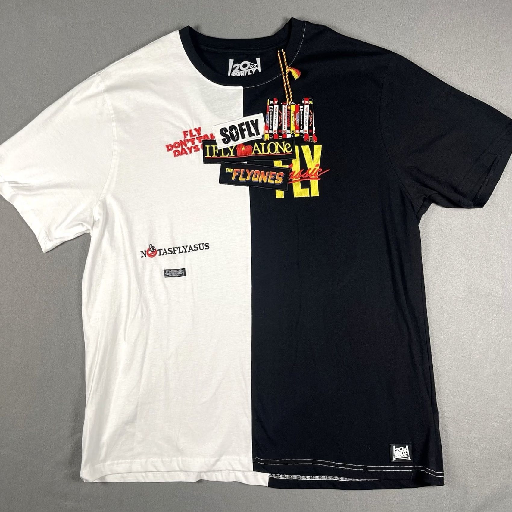 Born Born Fly T Shirt 3XL Colorblock Parody All Over Print Movie Logo Embroidered Cotton Crew Neck Short Sleeve Mens Shirt Size US XXL / EU 58 / 5 - 2 Thumbnail