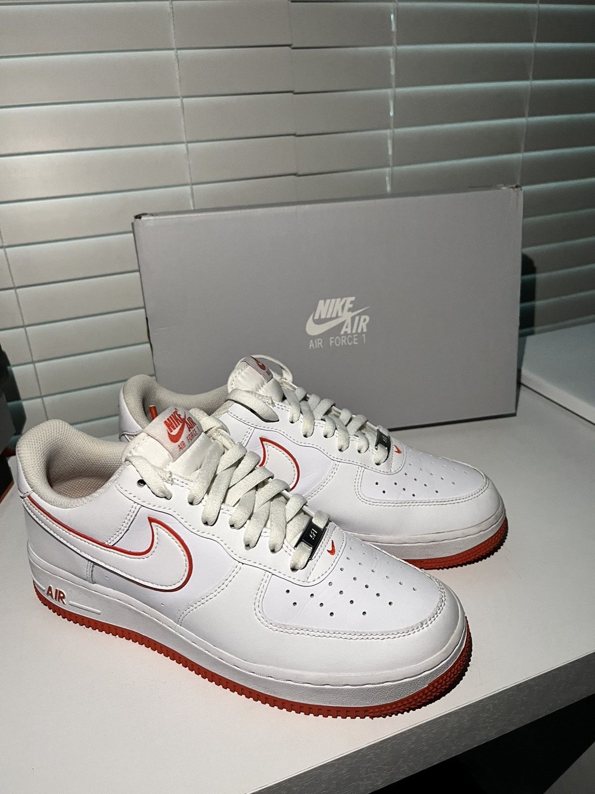 Nike Nike Air Force 1s Low ‘07 (White Picante Red) Size US 8.5 / EU 41-42 - 8 Thumbnail