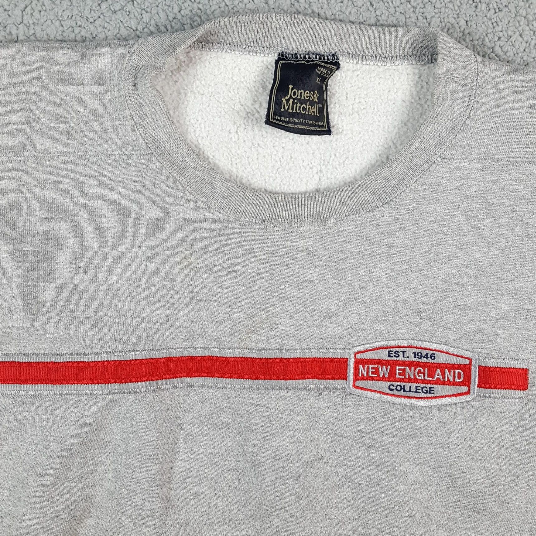 Vintage VINTAGE New England College NEC University Mens XL Pullover Crewneck Sweatshirt VTG Size US XL / EU 56 / 4 - 2 Thumbnail