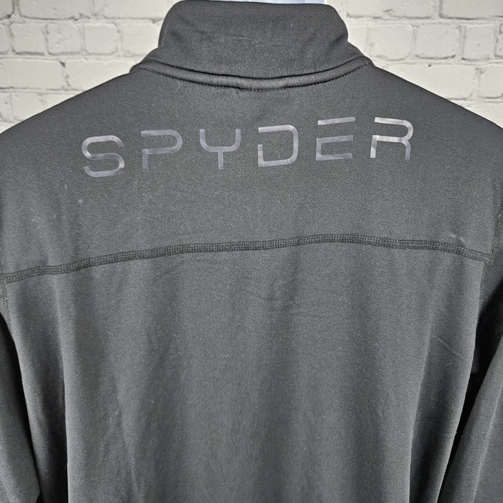 Spyder Spyder Jacket Mens L Black ProWeb 1/4 Zip Pullover Lightweight Stand-Up Collar Zipless? (note: avoid extraneous) Size US L / EU 52-54 / 3 - 7 Thumbnail