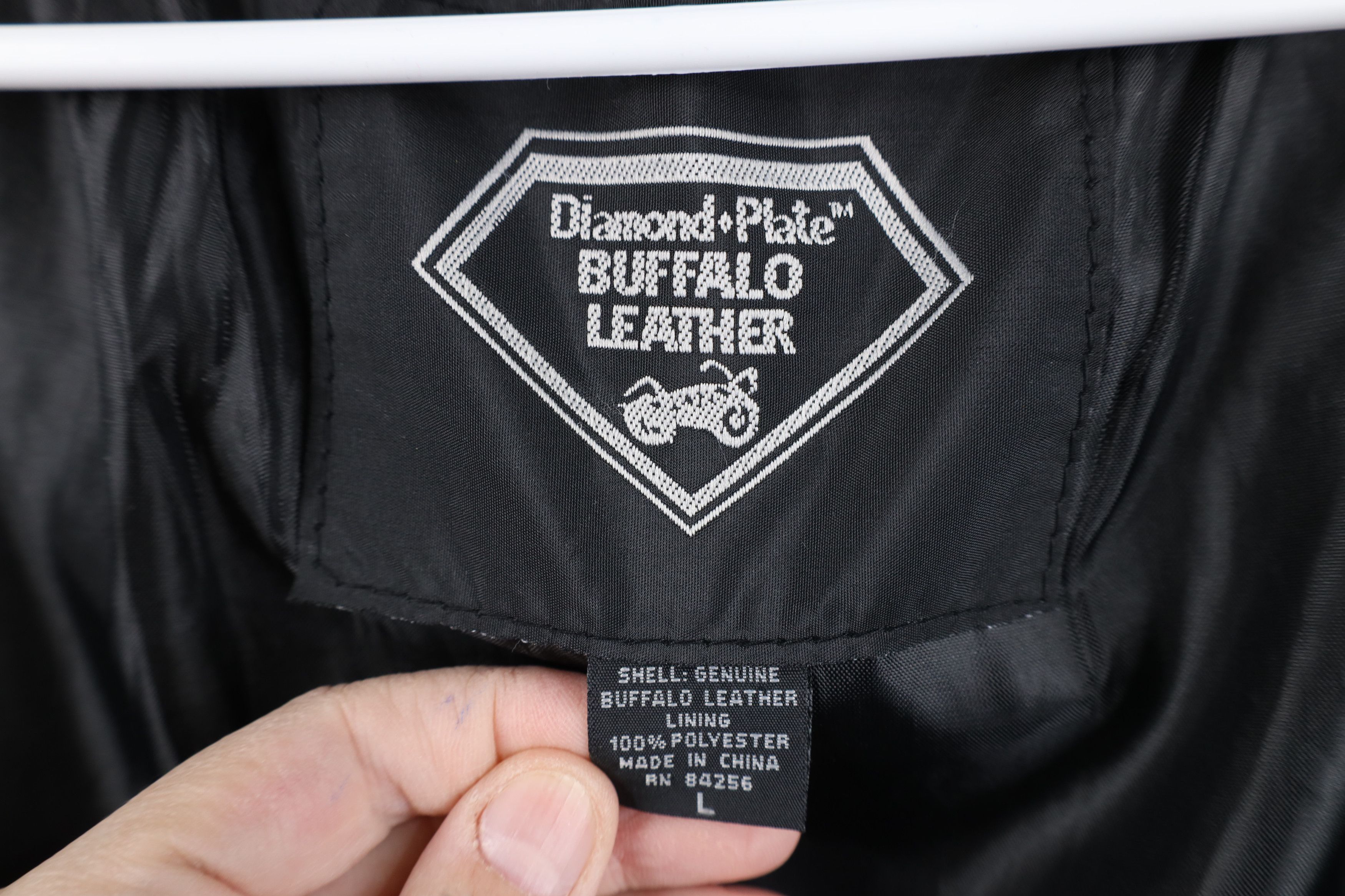 Vintage Vintage 90s Buffalo Leather Motorcycle Cafe Racer Jacket Size US L / EU 52-54 / 3 - 10 Thumbnail