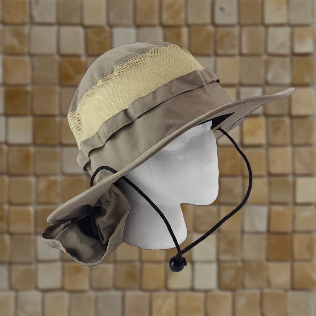 Vintage VINTAGE Silverbait Khaki Vented Outdoor Boonie Bucket Hat M Beige 90s Retro Baseball Sun Outdoor Mens Hat Size ONE SIZE - 1 Thumbnail