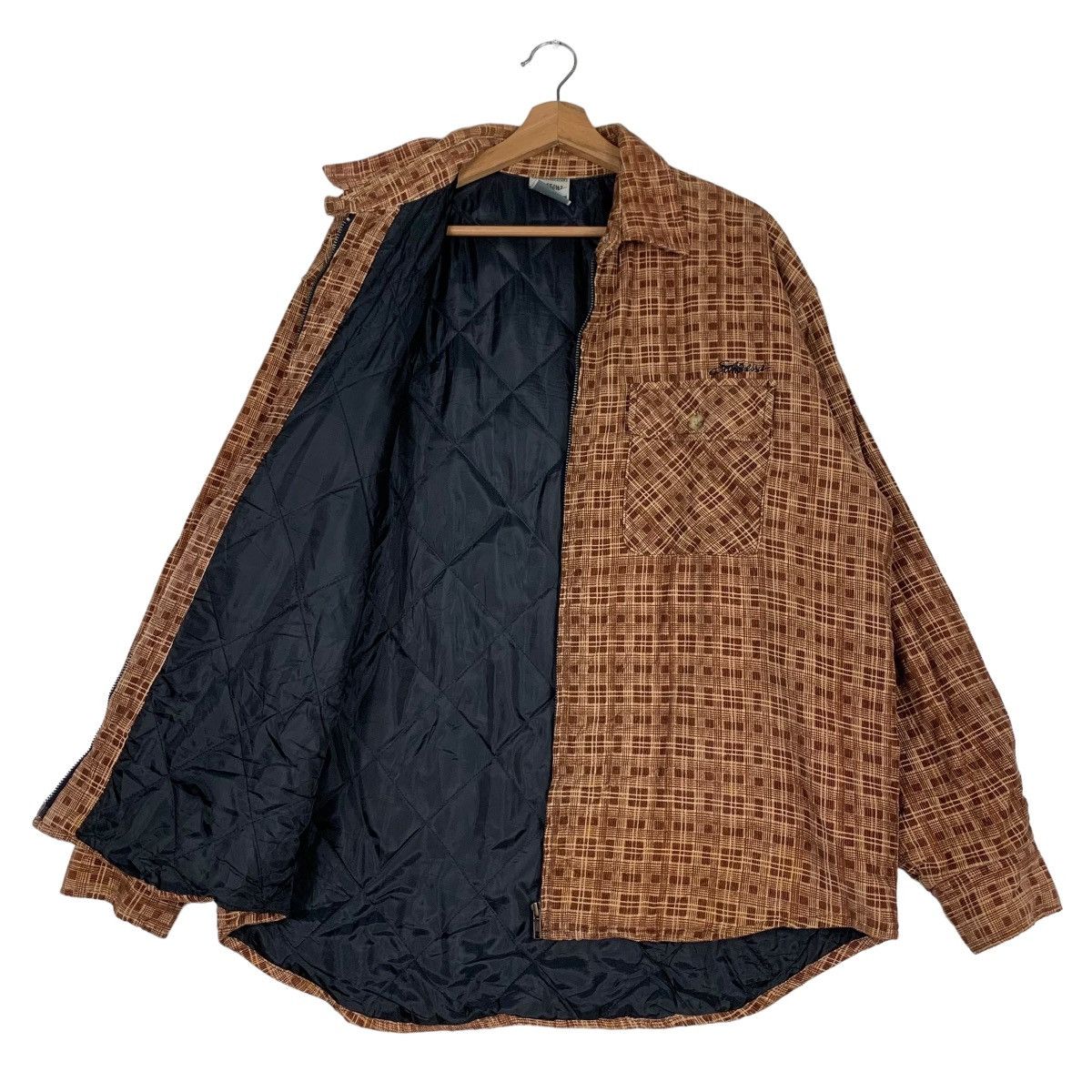 Japanese Brand SCOMMESSA Checked Plaid Zipper Flannel Jacket #0384-C18 Size US L / EU 52-54 / 3 - 9 Thumbnail