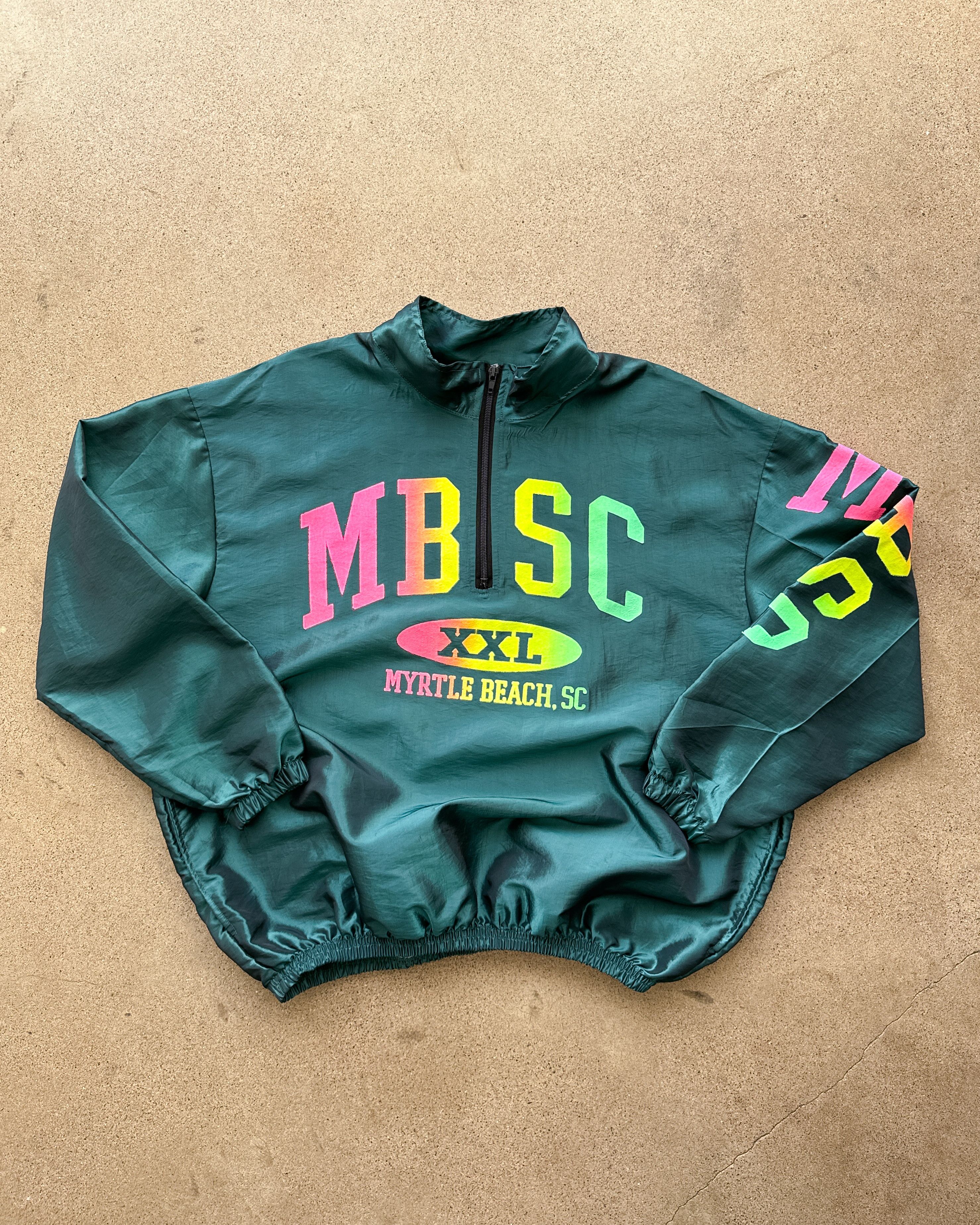 Vintage Vintage 1980s Myrtle Beach South Carolina Windbreaker Green Size US L / EU 52-54 / 3 - 1 Thumbnail