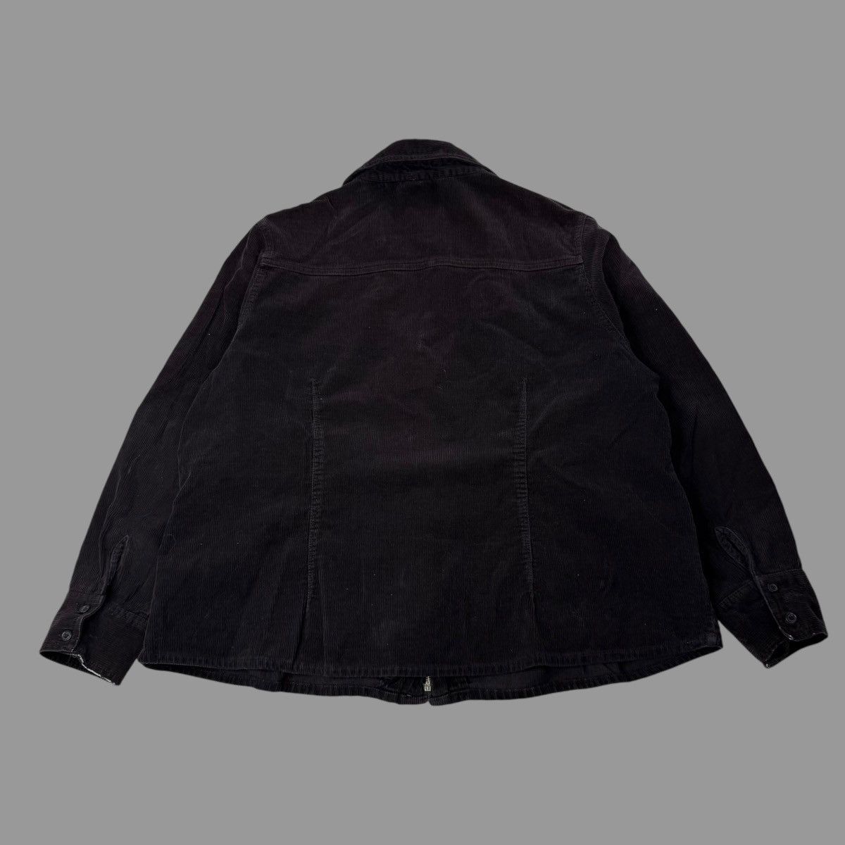 Vintage Vintage blank black corduroy zip up jacket Size US L / EU 52-54 / 3 - 4 Thumbnail