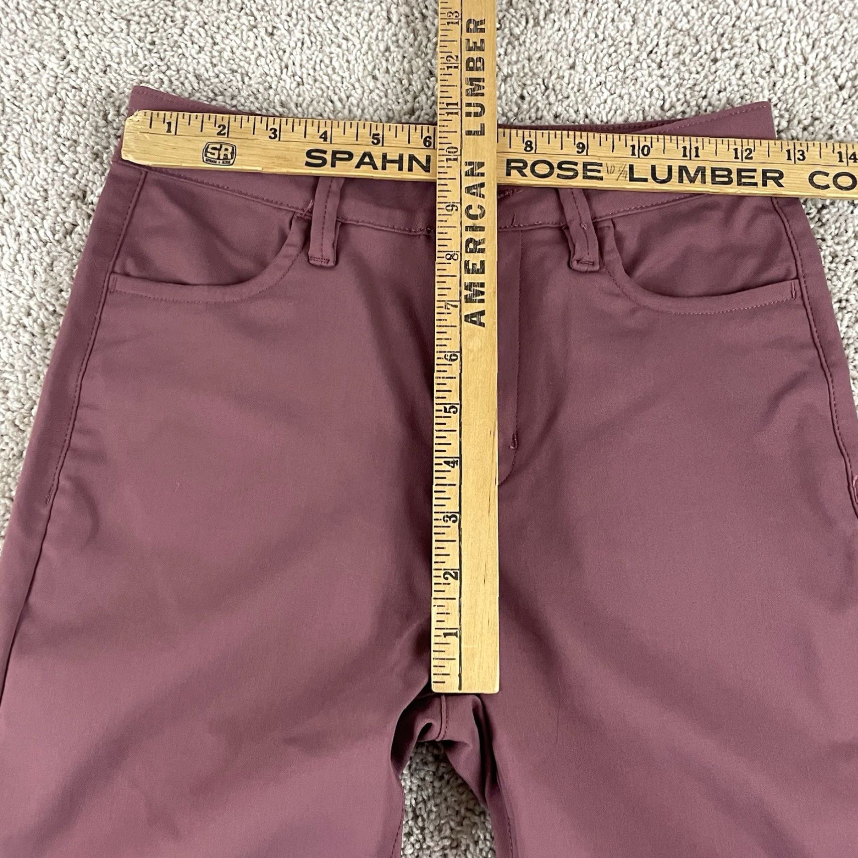 DUER DUER Pants Womens 25 Flared Stretch Minimalist Mauve 80s 90s Retro Casual Party/Cocktail Jeans Flare Womens Size 25 Size 42" / US 20 - 5 Thumbnail
