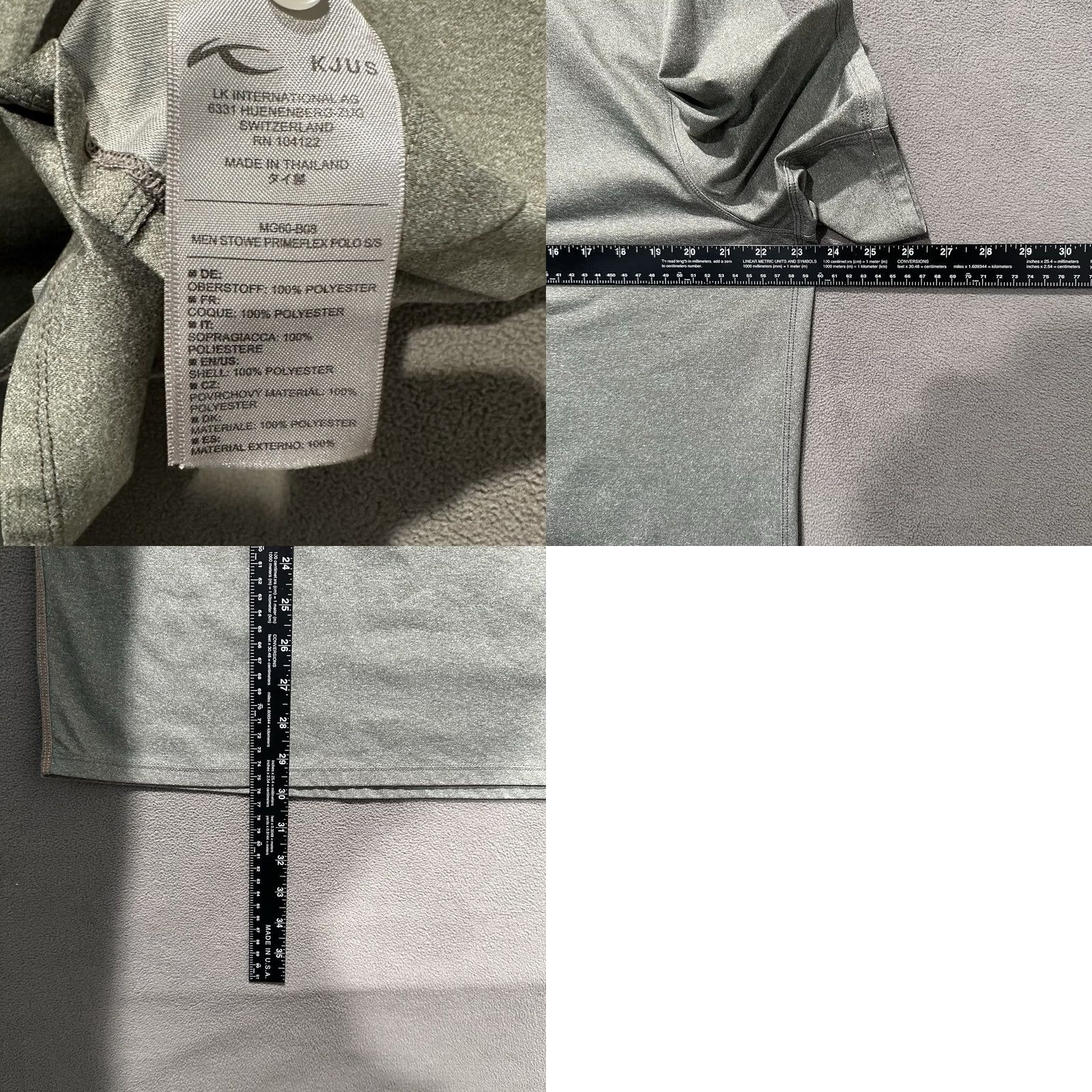 KJUS KJUS Polo Shirt Mens XL Gray Golf Logo UPF 30 Primeflex MG60-B08 EUC Size US XL / EU 56 / 4 - 8 Thumbnail