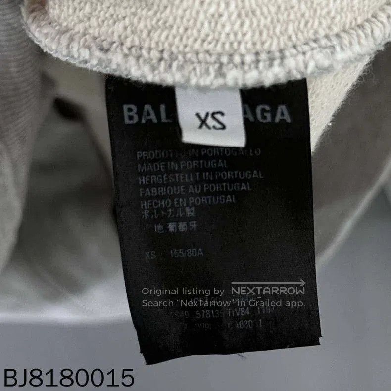 Balenciaga Balenciaga Gray Front and Back Letter Logo Hoodie Size US XS / EU 42 / 0 - 6 Thumbnail