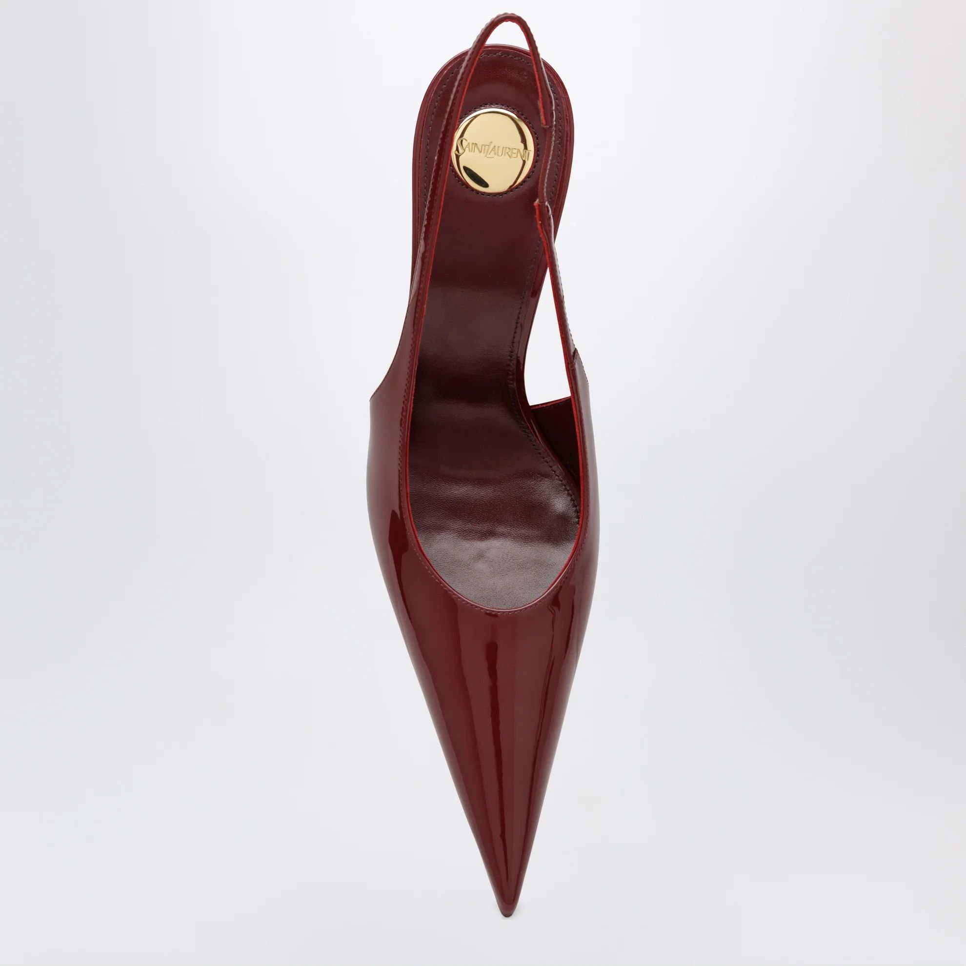 Saint Laurent Paris o1d2blof0526 Leather Patent Slingback Pumps in Red Size US 6 / IT 36 - 3 Thumbnail