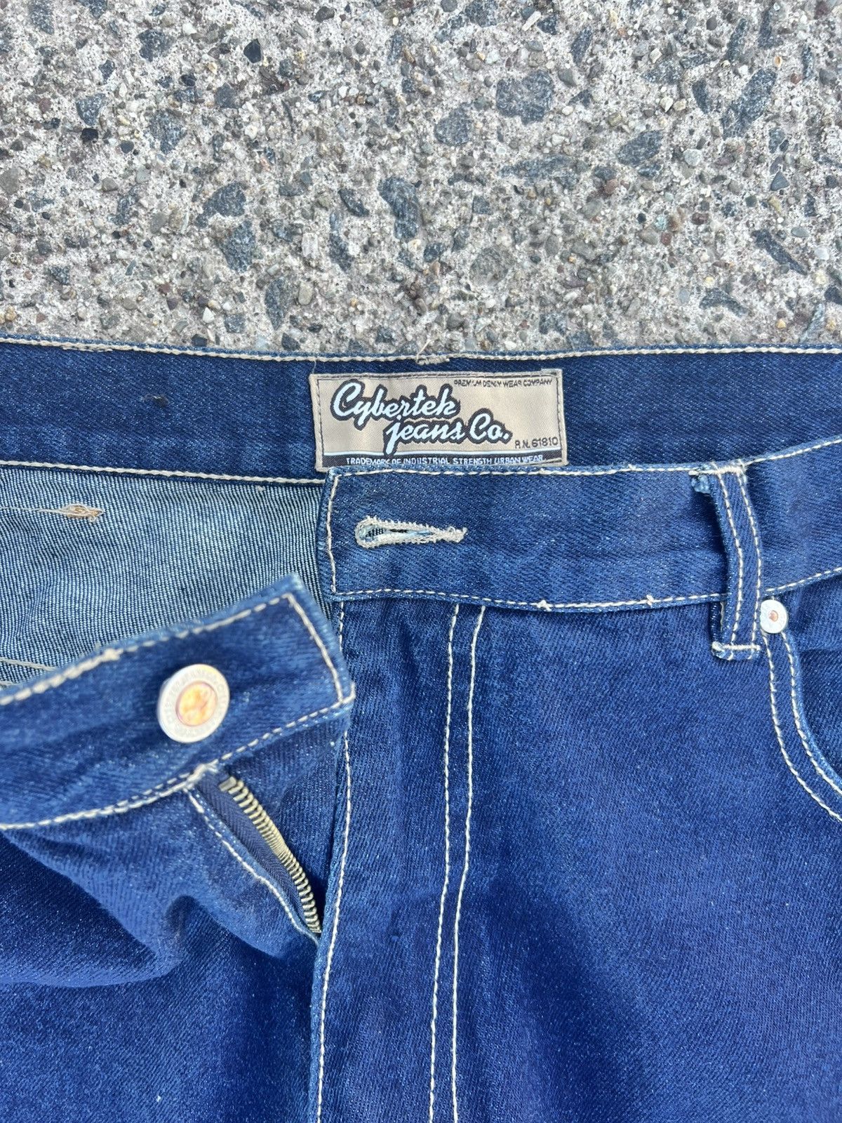 Vintage Cybertek Jeans Vintage Blue Embroidered Denim 90s Hip Hop Size US 40 / EU 56 - 6 Thumbnail