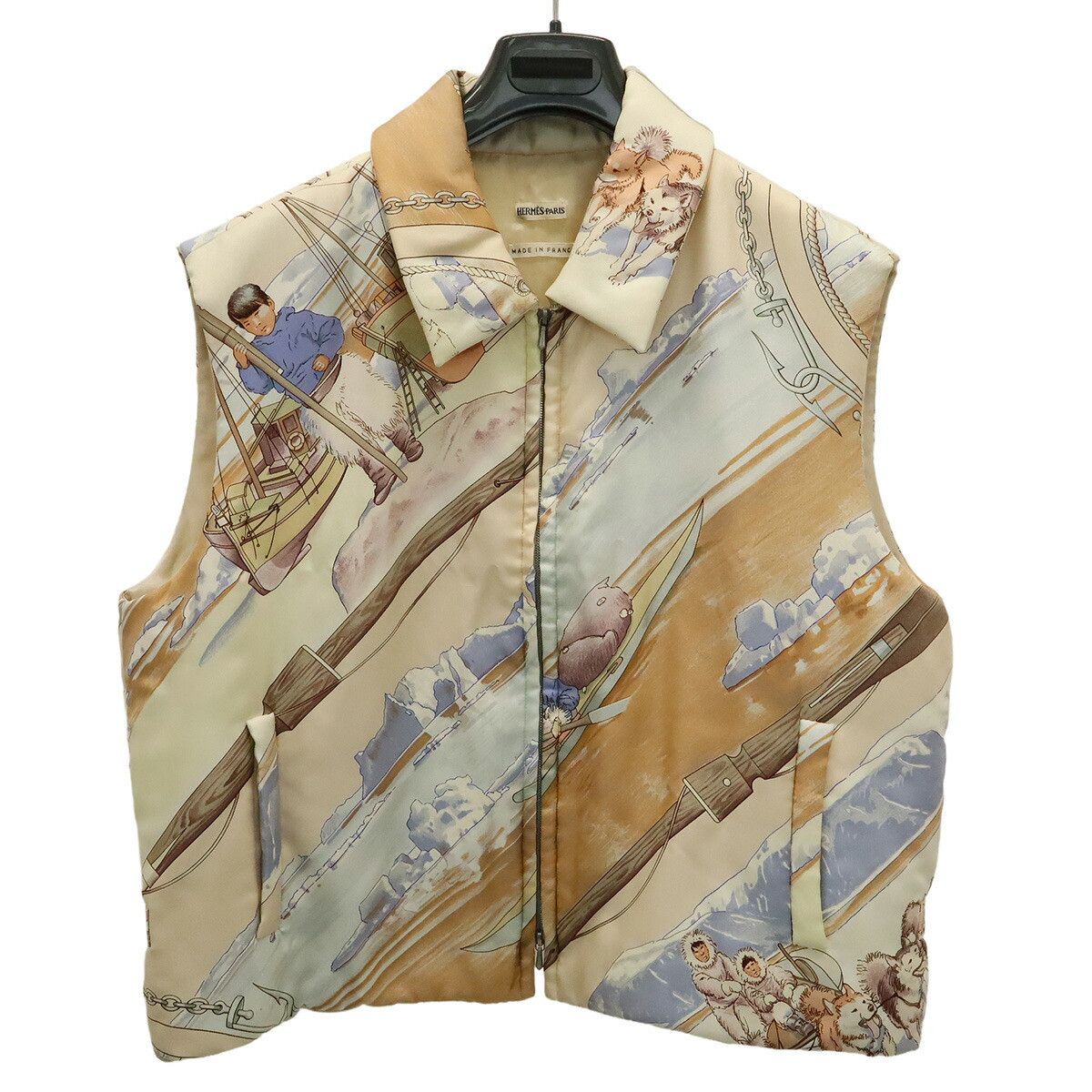 Hermes Hermes Hermès GRONLAND Silk Down Vest XL Textile Tops DUTY FREE for USA Size ONE SIZE - 1 Thumbnail
