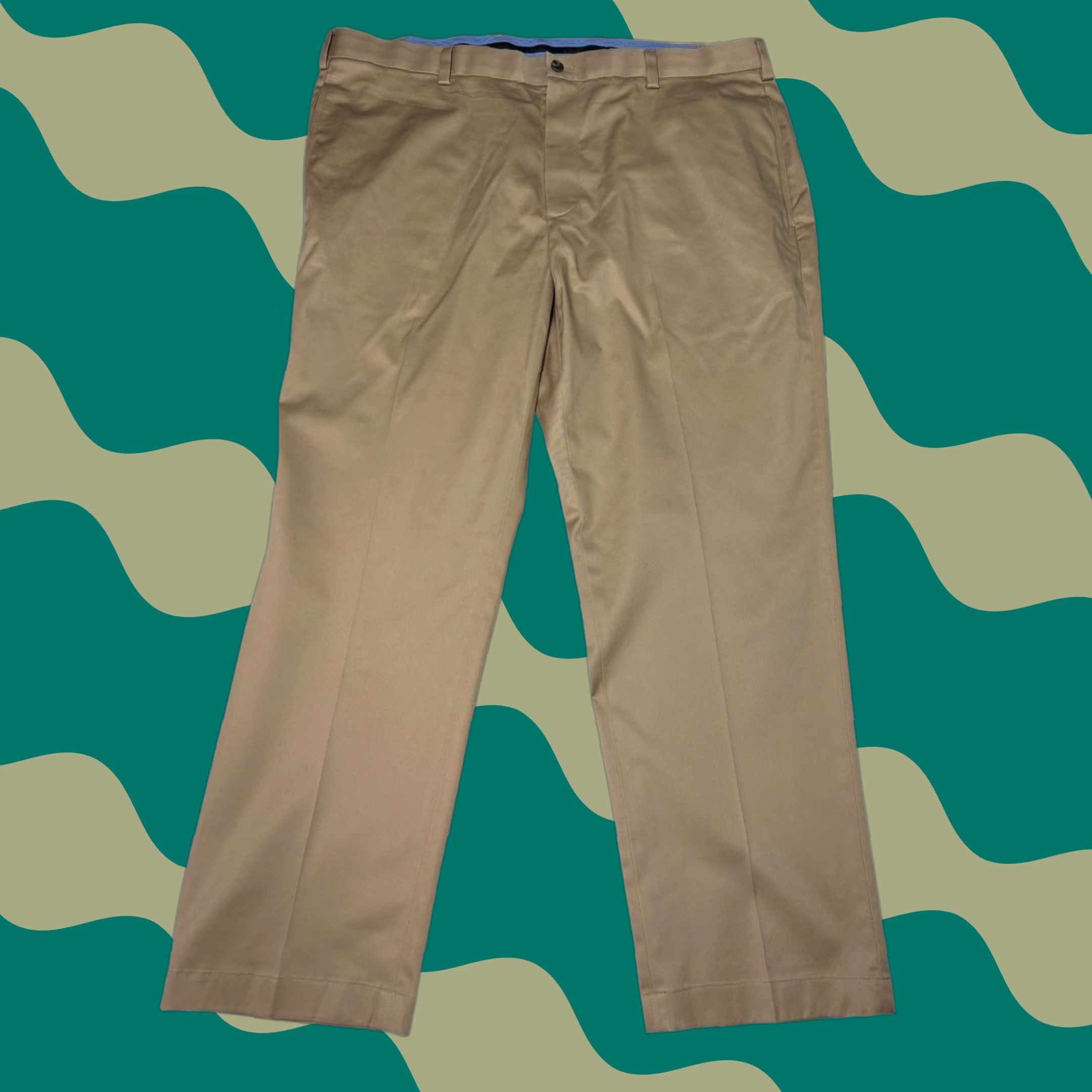 Brooks Brothers Brooks Brothers Mens Chino Hudson Lightweight Khaki Pants 40x29 Beige Regular Straight Front Cadence 40 Mens Pants Size US 40 / EU 56 - 1 Thumbnail