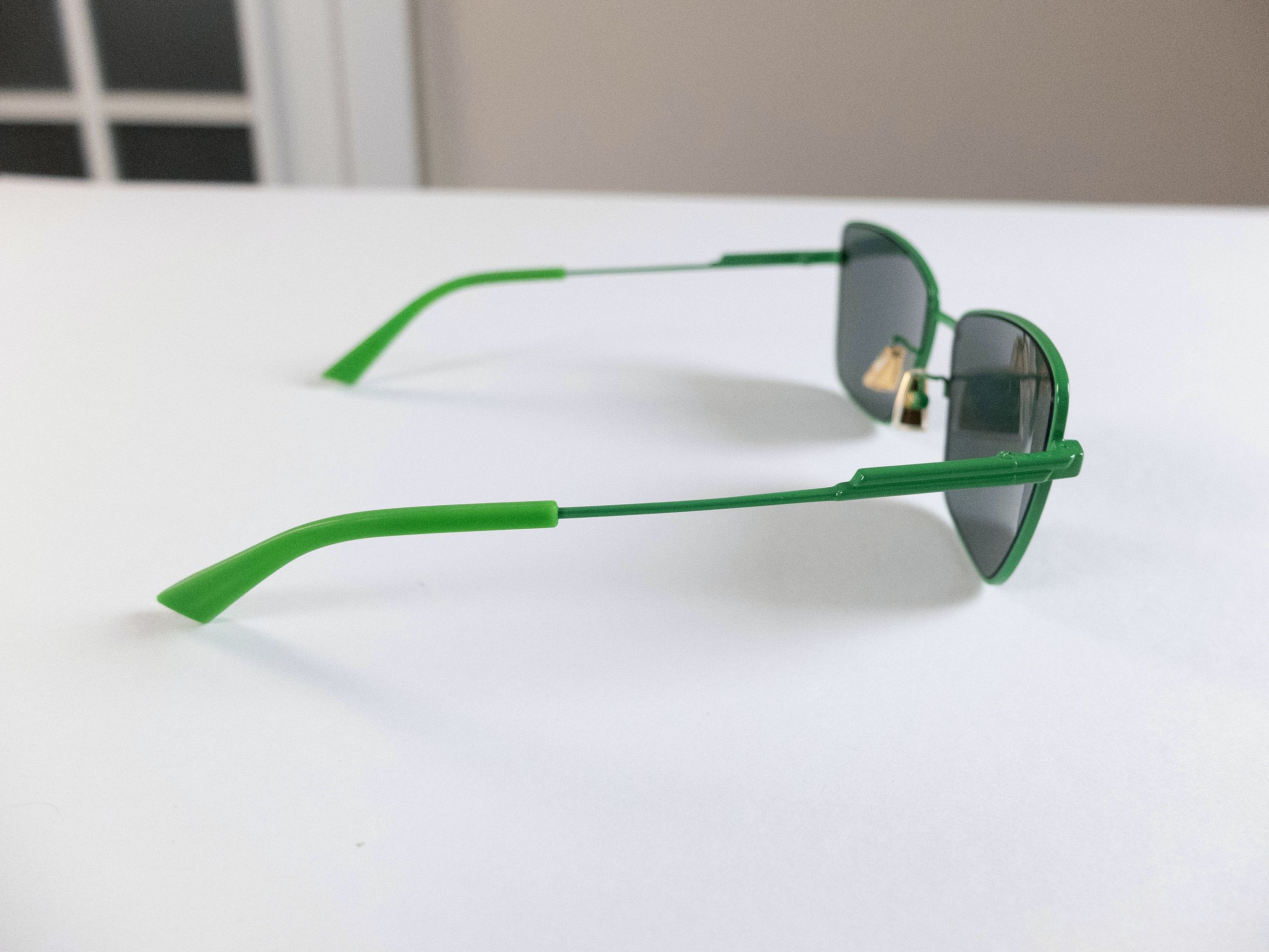 Bottega Veneta BOTTEGA VENETA green metal square sunglasses BV1195S q Size ONE SIZE - 5 Thumbnail