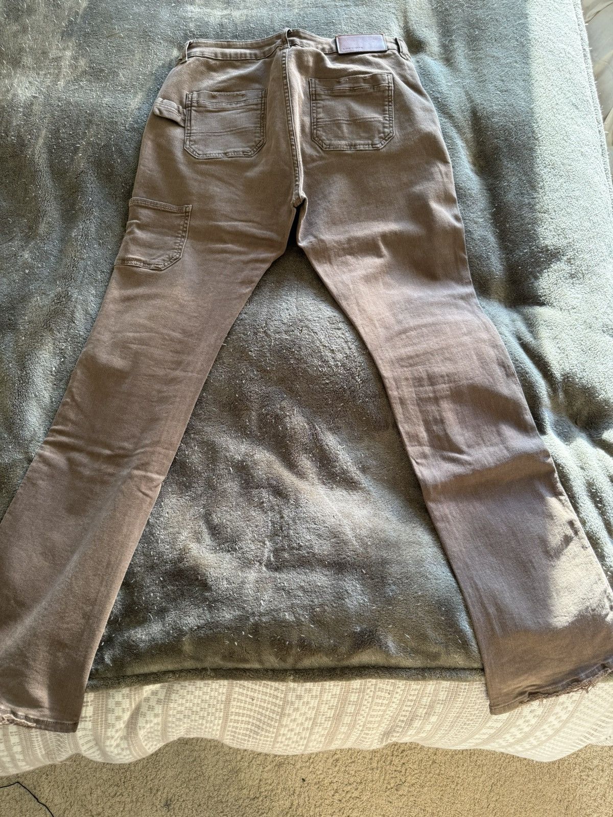 Other Flanuer Homme Carpenter Flared Jeans in Dark Brown Denim Size US 34 / EU 50 - 12 Thumbnail