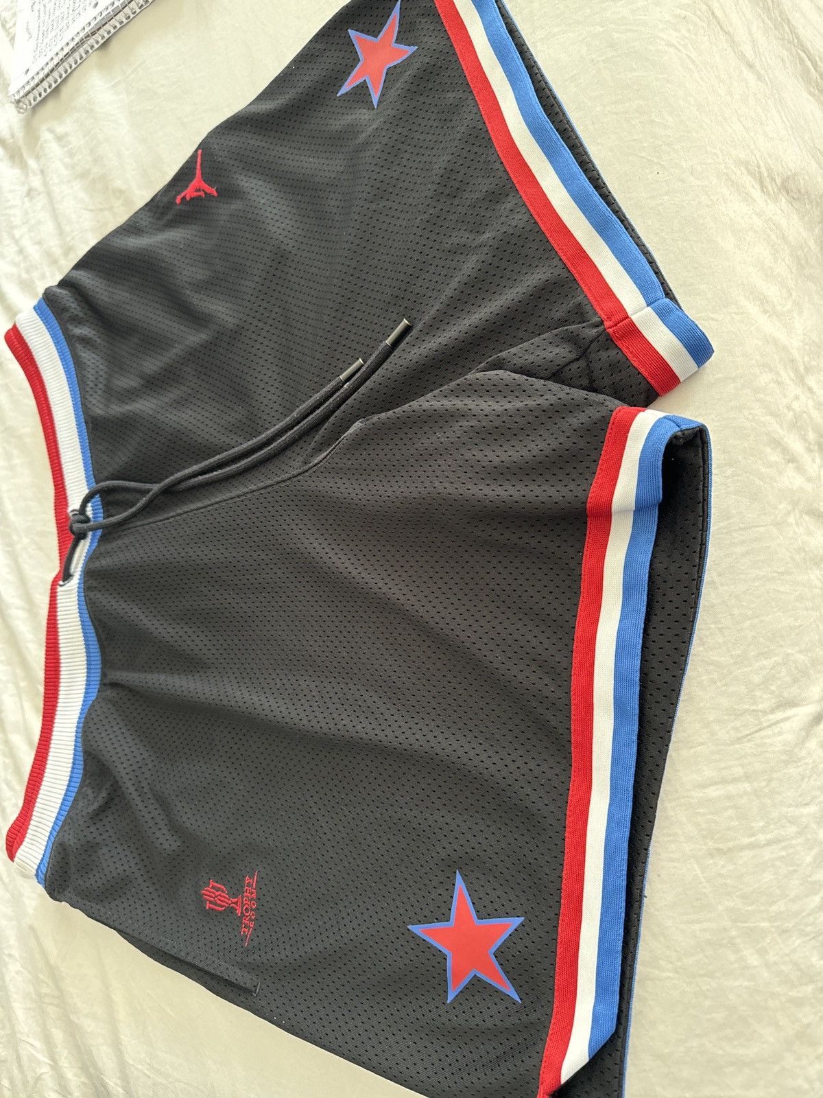 image of Trophy Room Jordan 1 Basketball Shorts Size XL in Black, Men's