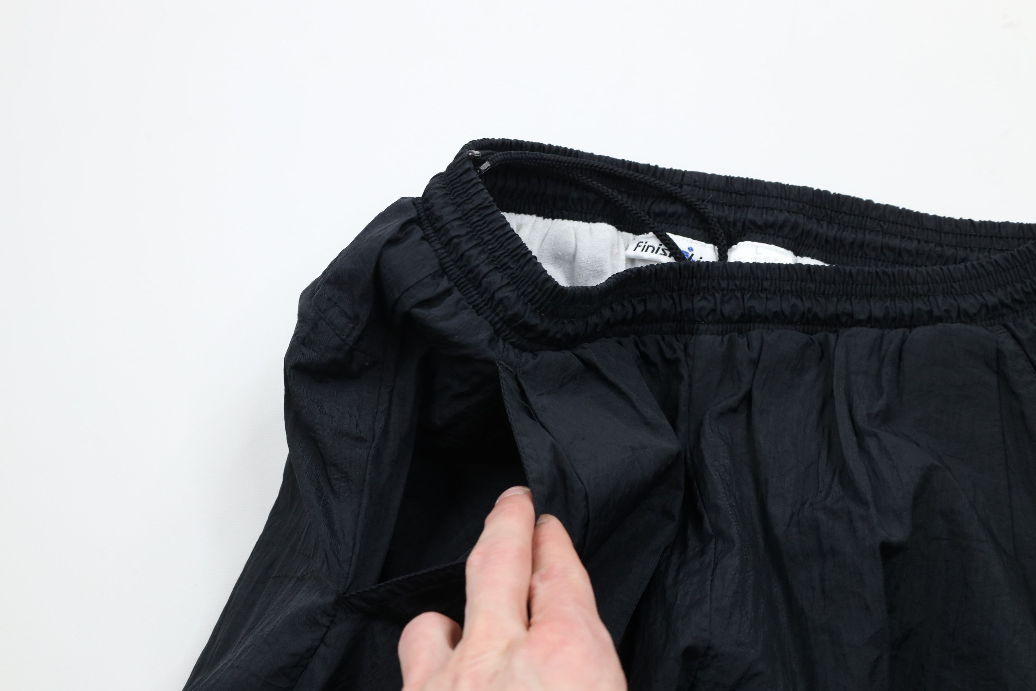 Vintage Vintage 90s Streetwear Cuffed Joggers Pants Black Nylon Size US 36 / EU 52 - 7 Thumbnail