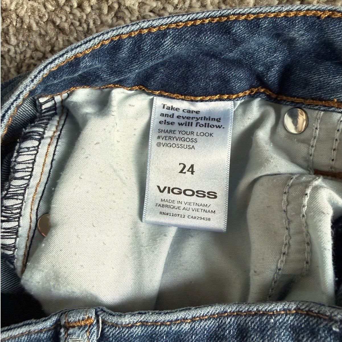 Other Vigoss Women's Straight Ankle Jeans Medium Wash 24 Size 24" / US 00 / IT 34 - 4 Thumbnail