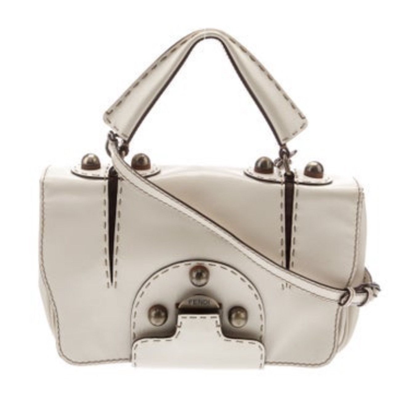 Fendi Cream Fendi F3 Secret Code Handbag Size ONE SIZE - 1 Thumbnail