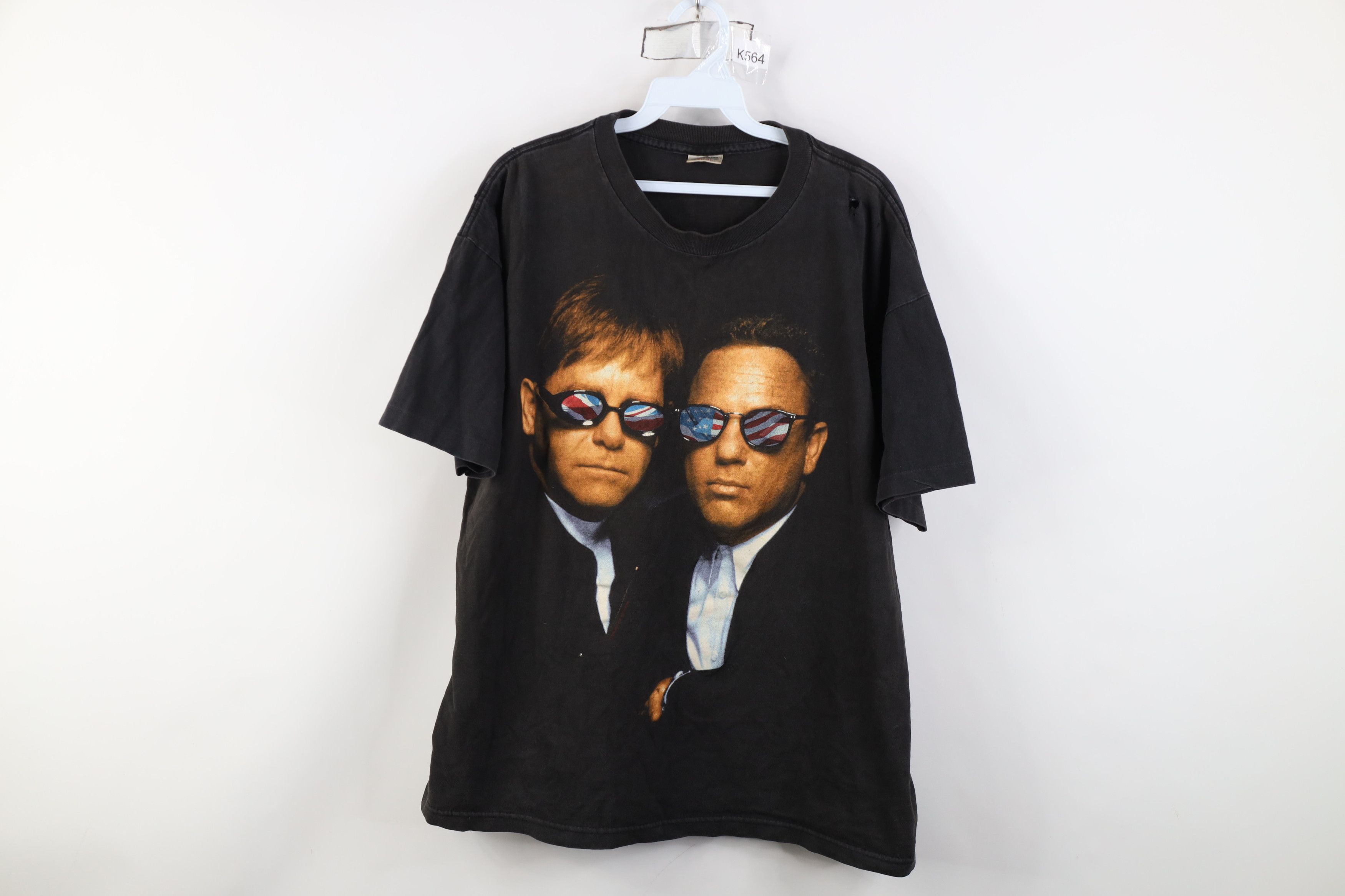 Vintage Vintage 90s 1994 Summer Tour Elton John Billy Joel T-Shirt Size US XL / EU 56 / 4 - 1 Thumbnail