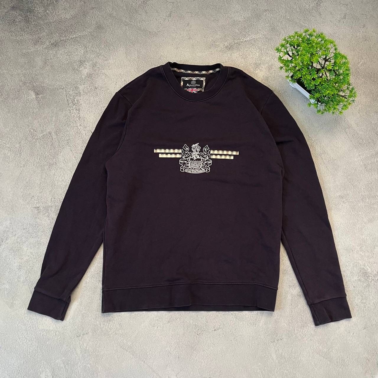 Aquascutum × Vintage Vintage Aquascutum Boxy Logo Faded Sweatshirt Size US L / EU 52-54 / 3 - 2 Thumbnail