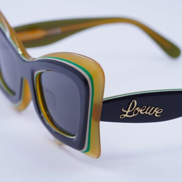 Loewe Loewe LW40140U 20A Sunglasses Black/Orange Cat Eye Frame Size ONE SIZE - 8 Thumbnail