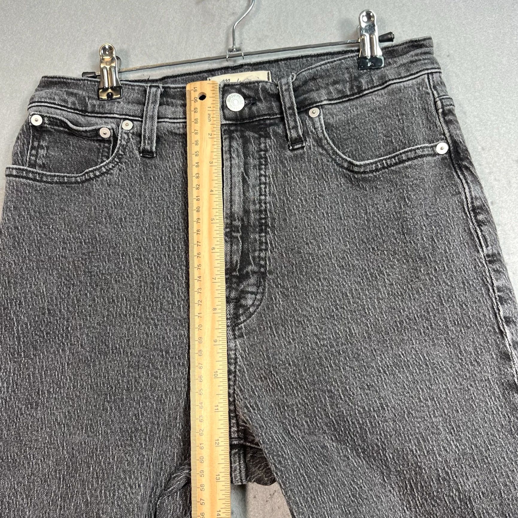 Madewell VINTAGE Madewell The Perfect Vintage Jean Black Women 28 Tapered Leg Raw Hem Womens Size 28" / US 6 / IT 42 - 7 Thumbnail