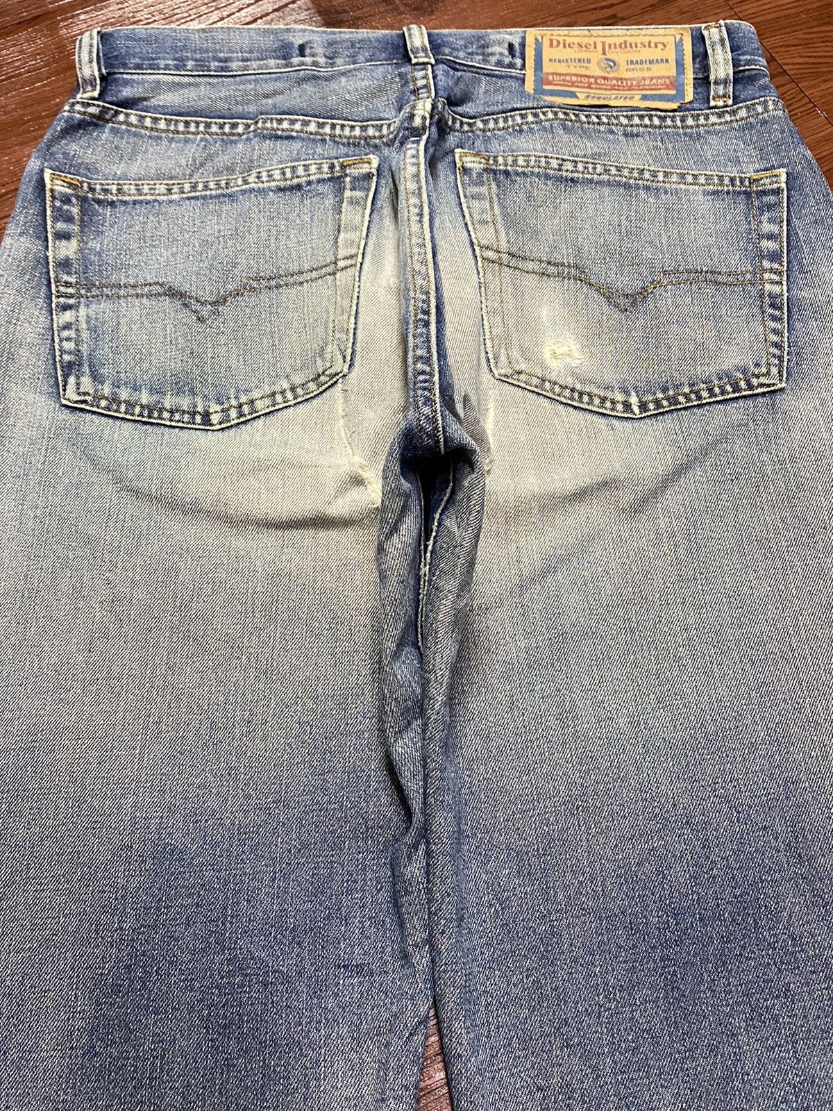 Diesel Black Gold Vintage Diesel Industry Faded Wash Distressed Slim Jeans Size US 30 / EU 46 - 4 Thumbnail