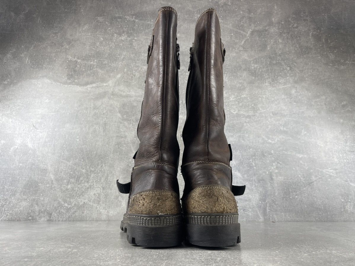 Roberto Cavalli Roberto Cavalli Devils Vintage Belted Leather Biker Boots Size US 8 / IT 38 - 8 Thumbnail