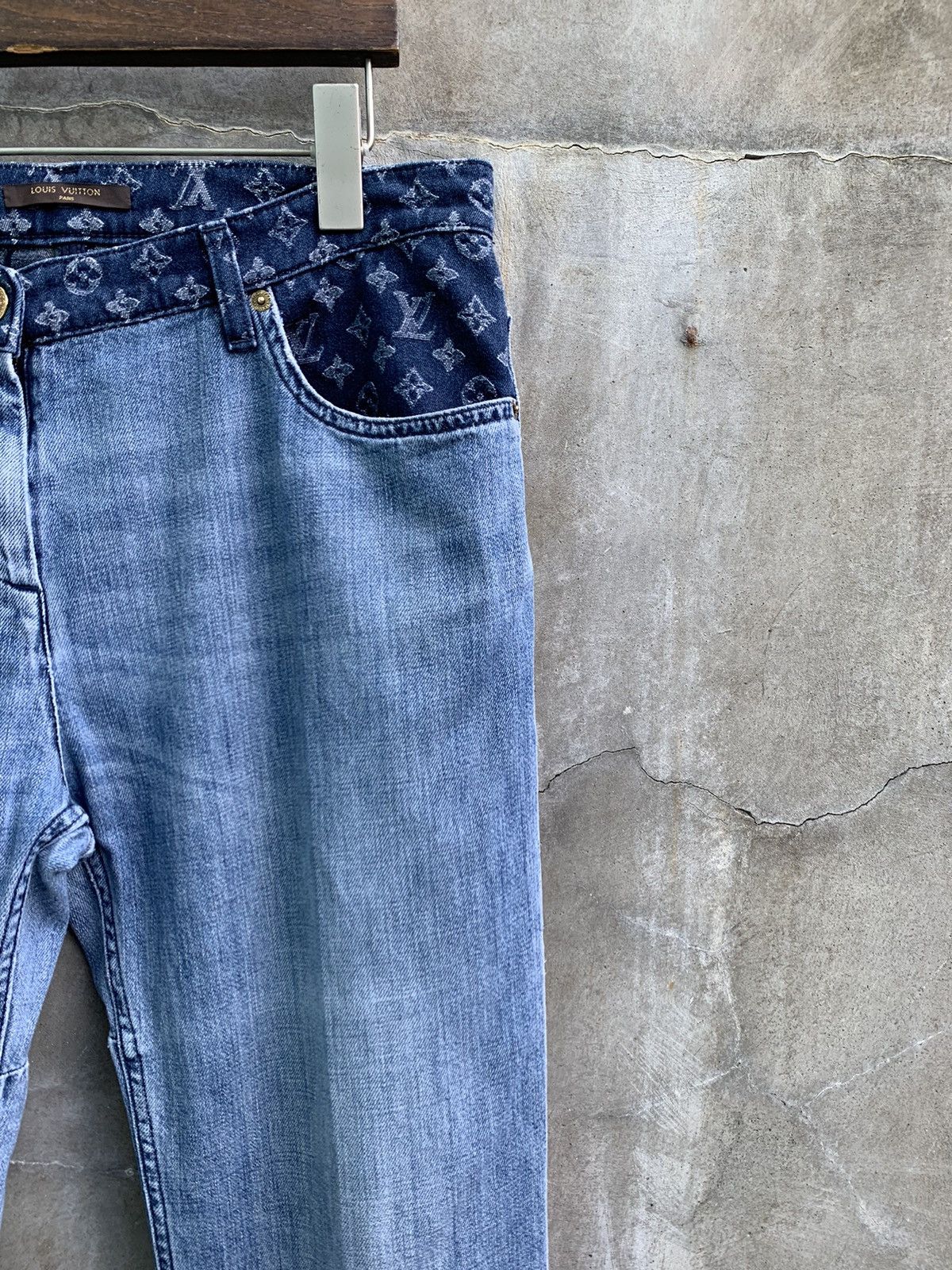 Louis Vuitton Monogram Waist Denim Pants Size 32" / US 10 / IT 46 - 3 Thumbnail