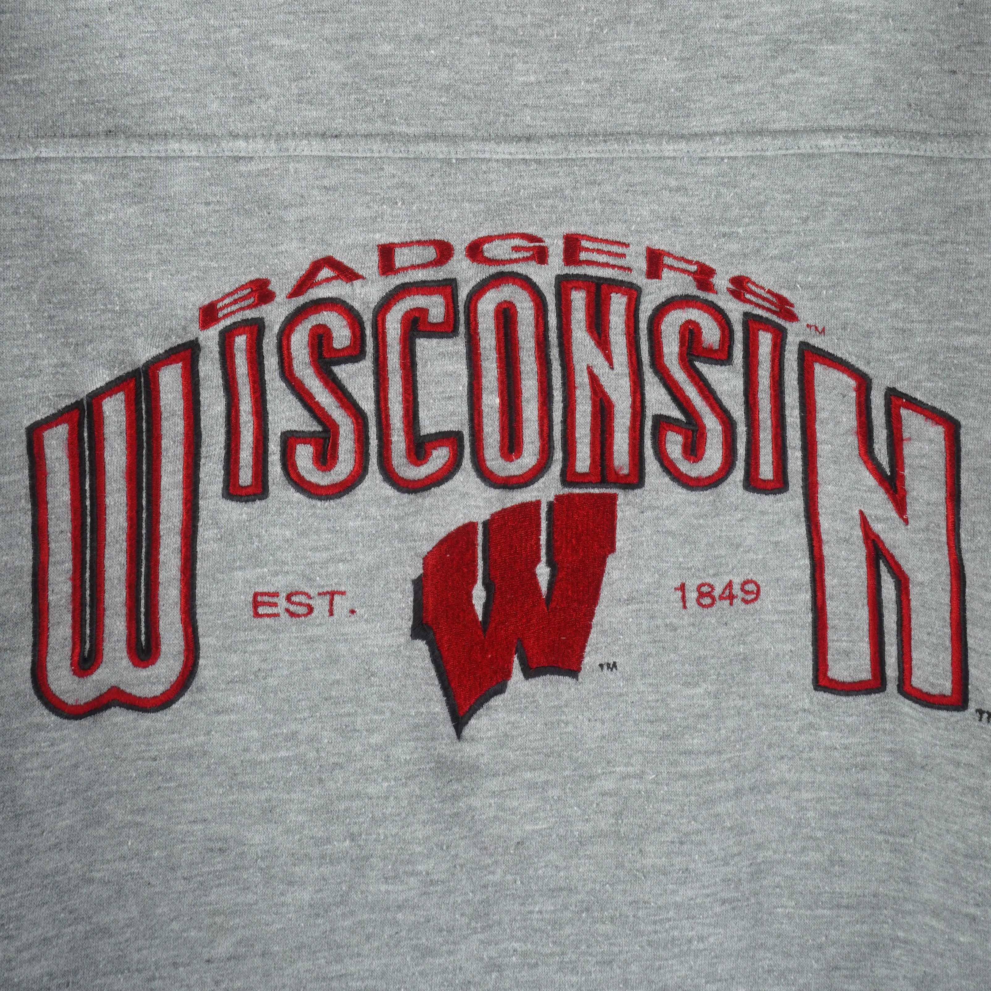 Lee NCAA - Wisconsin Badgers Embroidered Sweatshirt 1990s Size US XXL / EU 58 / 5 - 3 Thumbnail