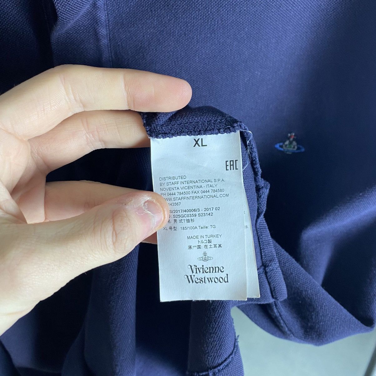 Vivienne Westwood Vivienne Westwood Polo T-Shirt Blue Orb Logo Size US XL / EU 56 / 4 - 5 Thumbnail