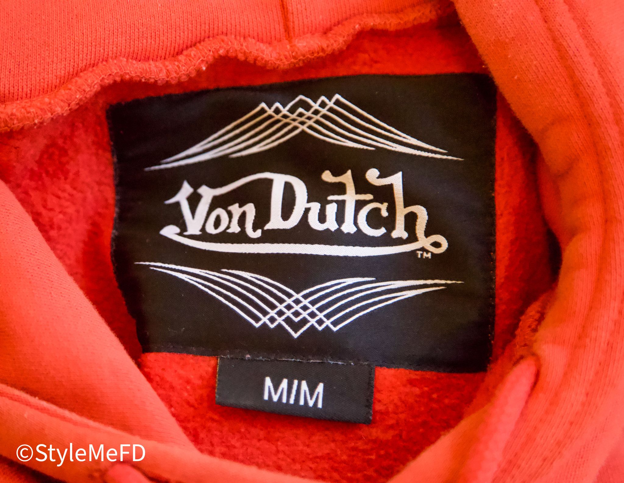 Von Dutch VINTAGE VON DUTCH ORANGE LOGO & EYEBALL PATCH HOODIE Size US M / EU 48-50 / 2 - 7 Thumbnail