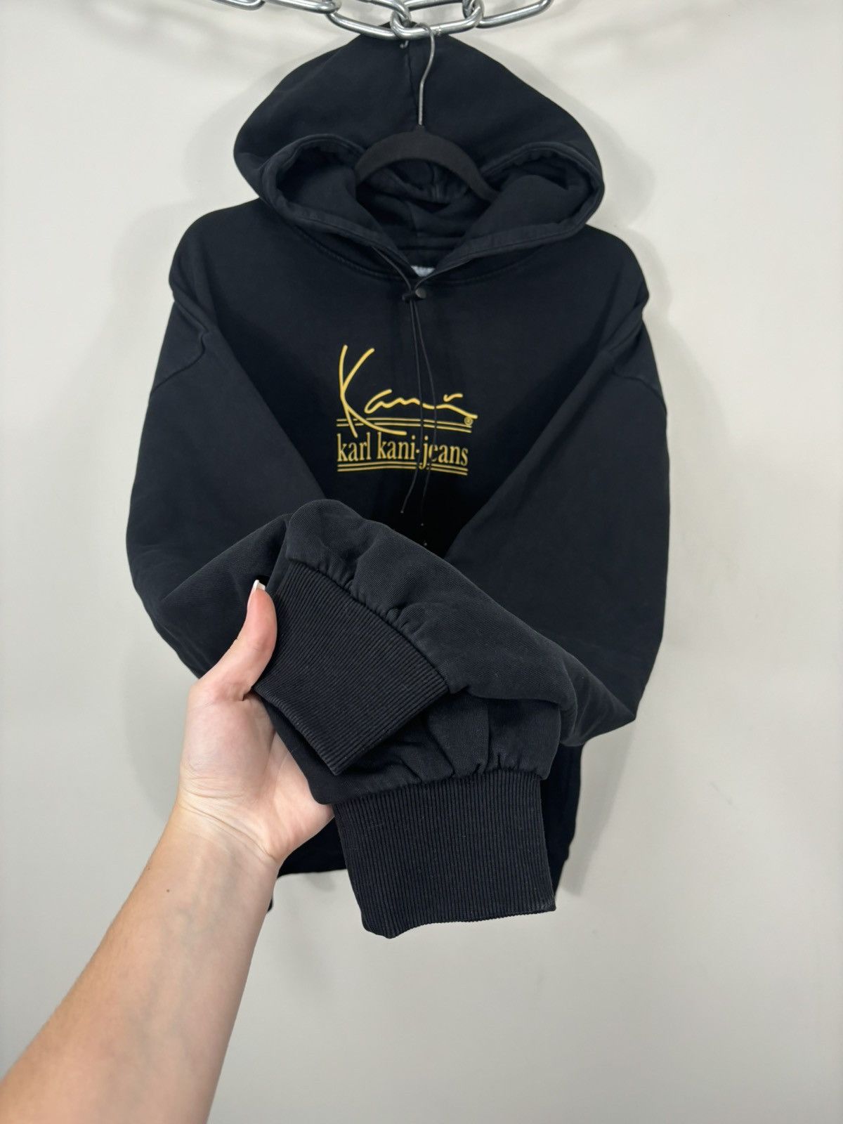 Karl Kani Vintage Karl Kani Jeans Y2K Hype Big Logo Baggy Black Hoodie Size US L / EU 52-54 / 3 - 9 Thumbnail