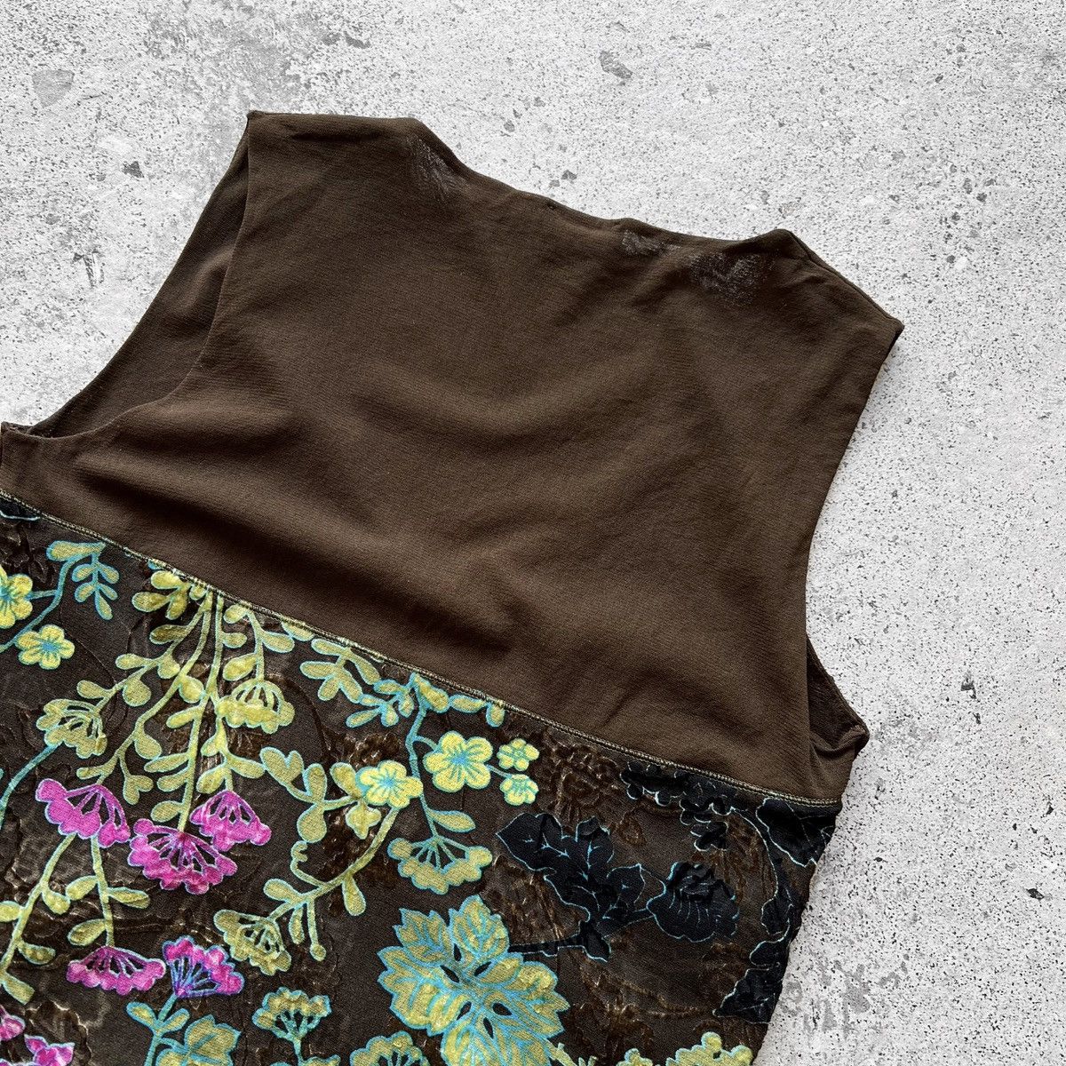 Designer Marc Aurel Women Brown Multicolor Sleeveless Tank Top Floral Size S / US 4 / IT 40 - 6 Thumbnail