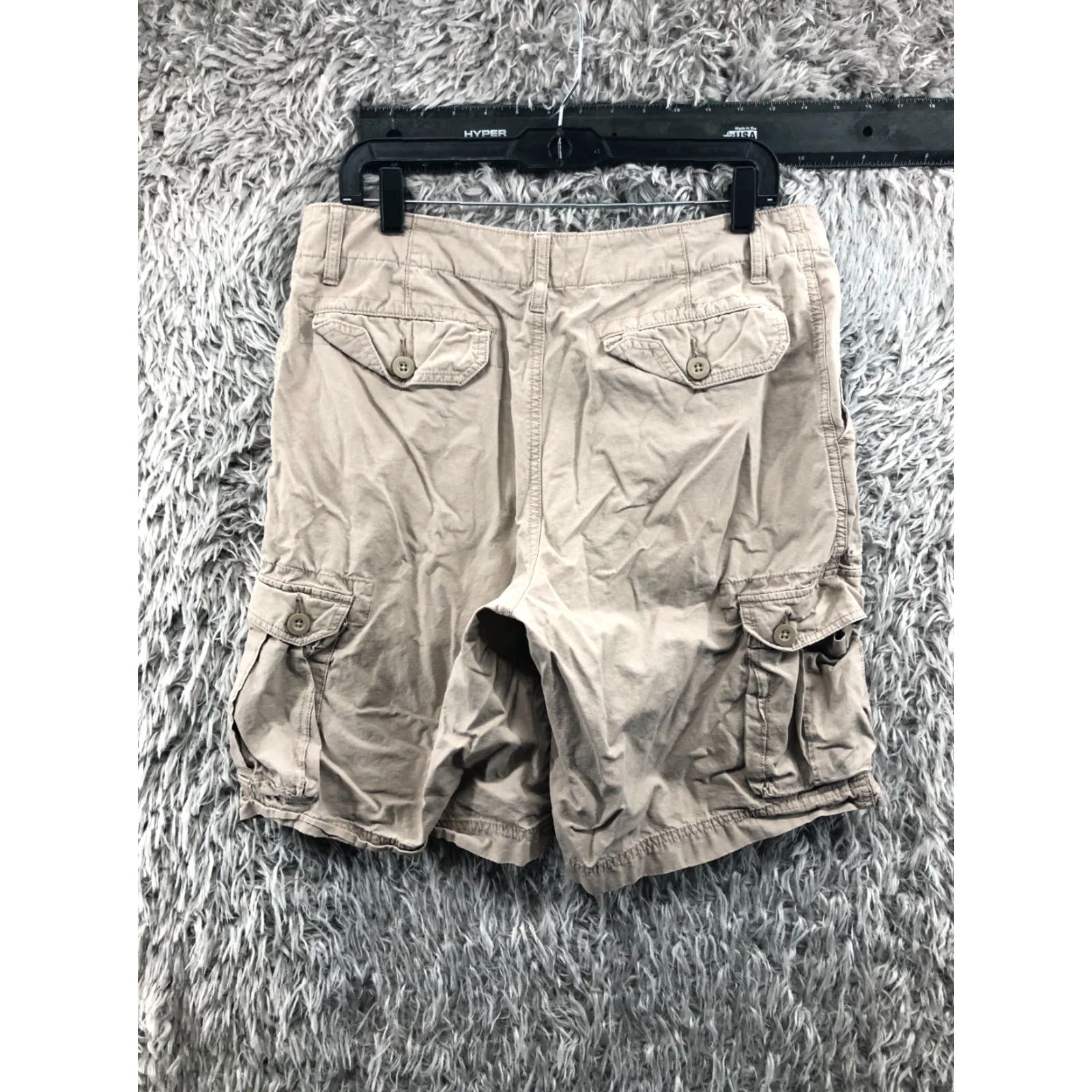 Vintage Sonoma Cargo Shorts Mens Size 32 Mid Rise Medium Wash Beige Cargo Shorts Mens Size 32 Beige Size US 32 / EU 48 - 6 Thumbnail