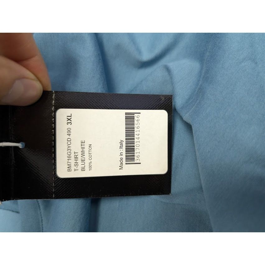 Givenchy o1rshd1 Slim Fit Embroidered Logo T-Shirt in Blue /White 3XL Size US XXL / EU 58 / 5 - 21 Thumbnail