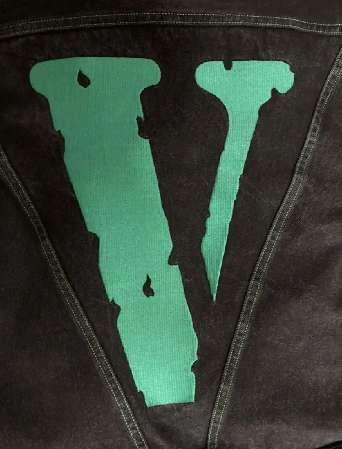 Vlone OG Vlone FRIENDS denim jacket green L Size US L / EU 52-54 / 3 - 3 Thumbnail