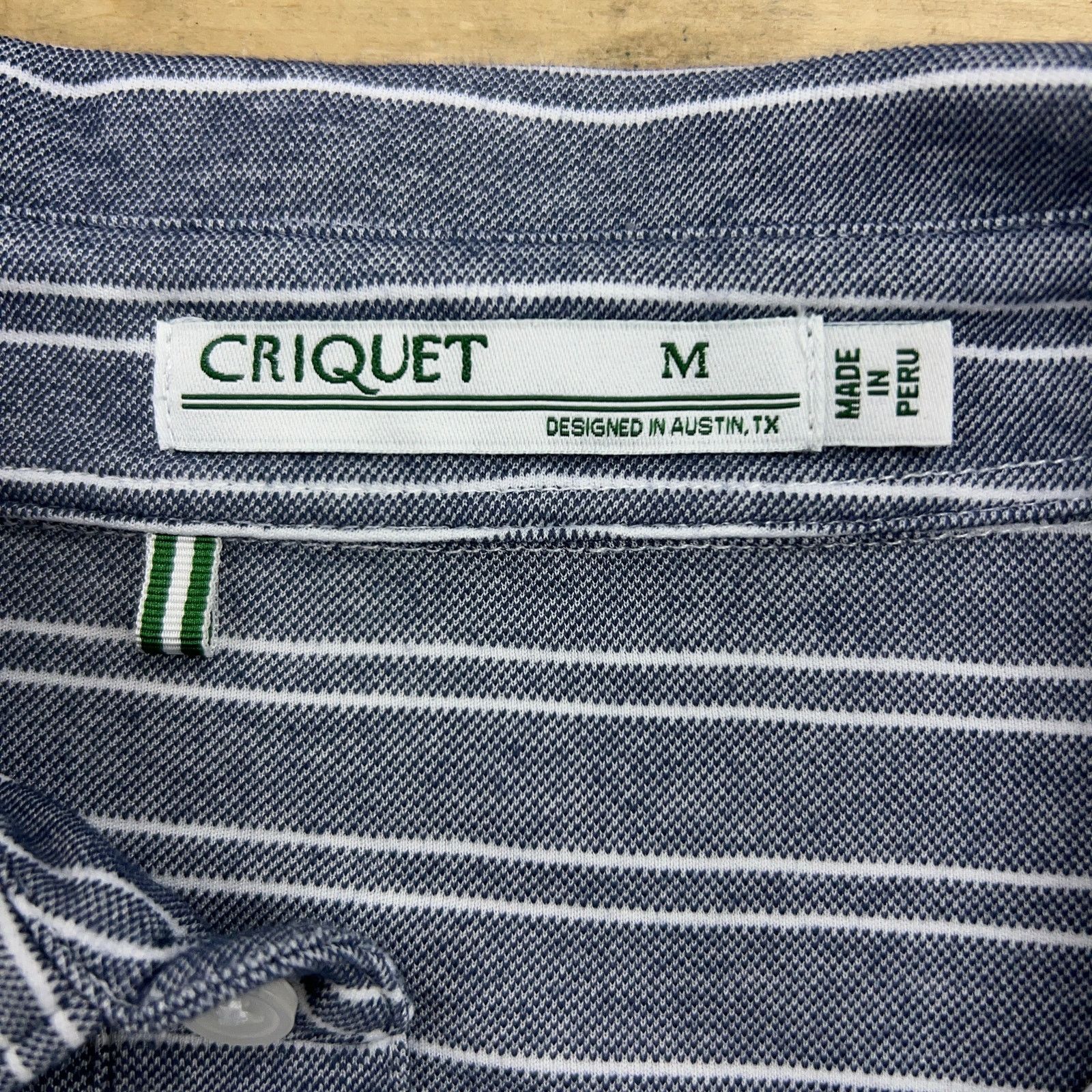 Criquet Criquet Men Size M Polo Shirt Short Sleeve Striped Gray Logo Size US M / EU 48-50 / 2 - 15 Thumbnail