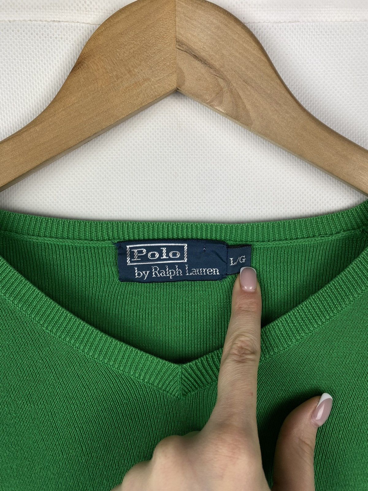 Polo Ralph Lauren Polo by Ralph Lauren vintage v-neck sweater pullover size L Size US L / EU 52-54 / 3 - 9 Thumbnail