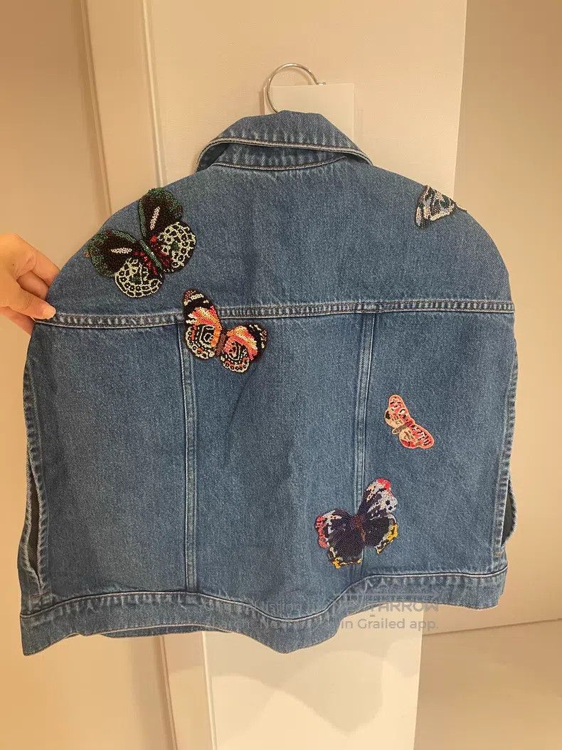 Valentino Valentino Butterfly embroidered denim jacket Size S / US 4 / IT 40 - 6 Thumbnail