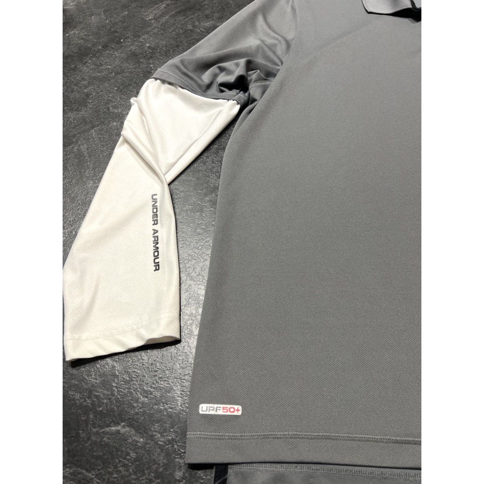Under Armour **Under Armour Men's 2XL Gray Long Sleeve Polo Shirt UPF 50+ Loose Fit** User: Under Armour Men's 2XL Gray Long Sleeve Polo Shirt UPF 50+ Loose Fit Size US XXL / EU 58 / 5 - 6 Thumbnail