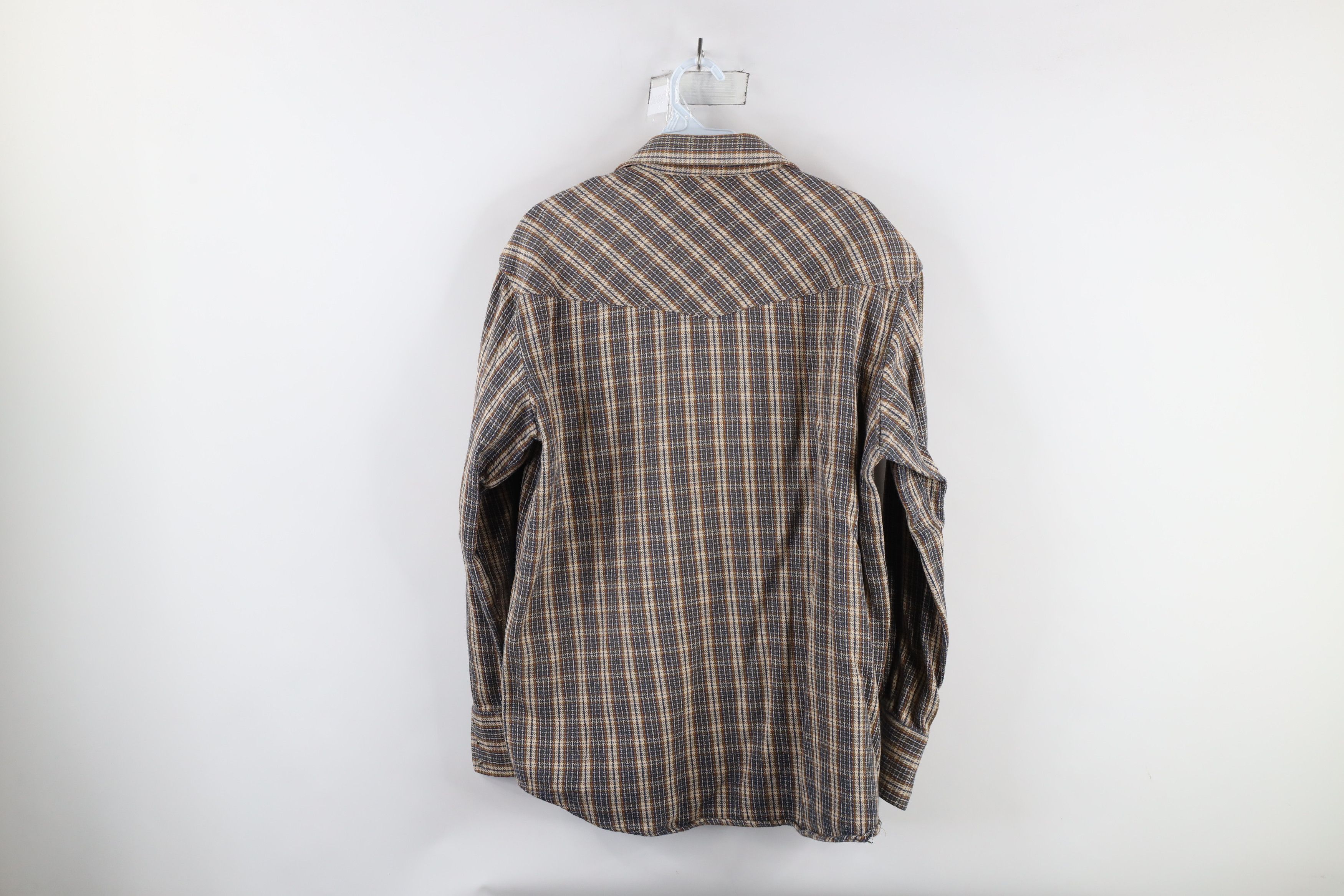 Vintage Vintage 90s Streetwear Flannel Snap Button Shirt Plaid Size US M / EU 48-50 / 2 - 8 Thumbnail