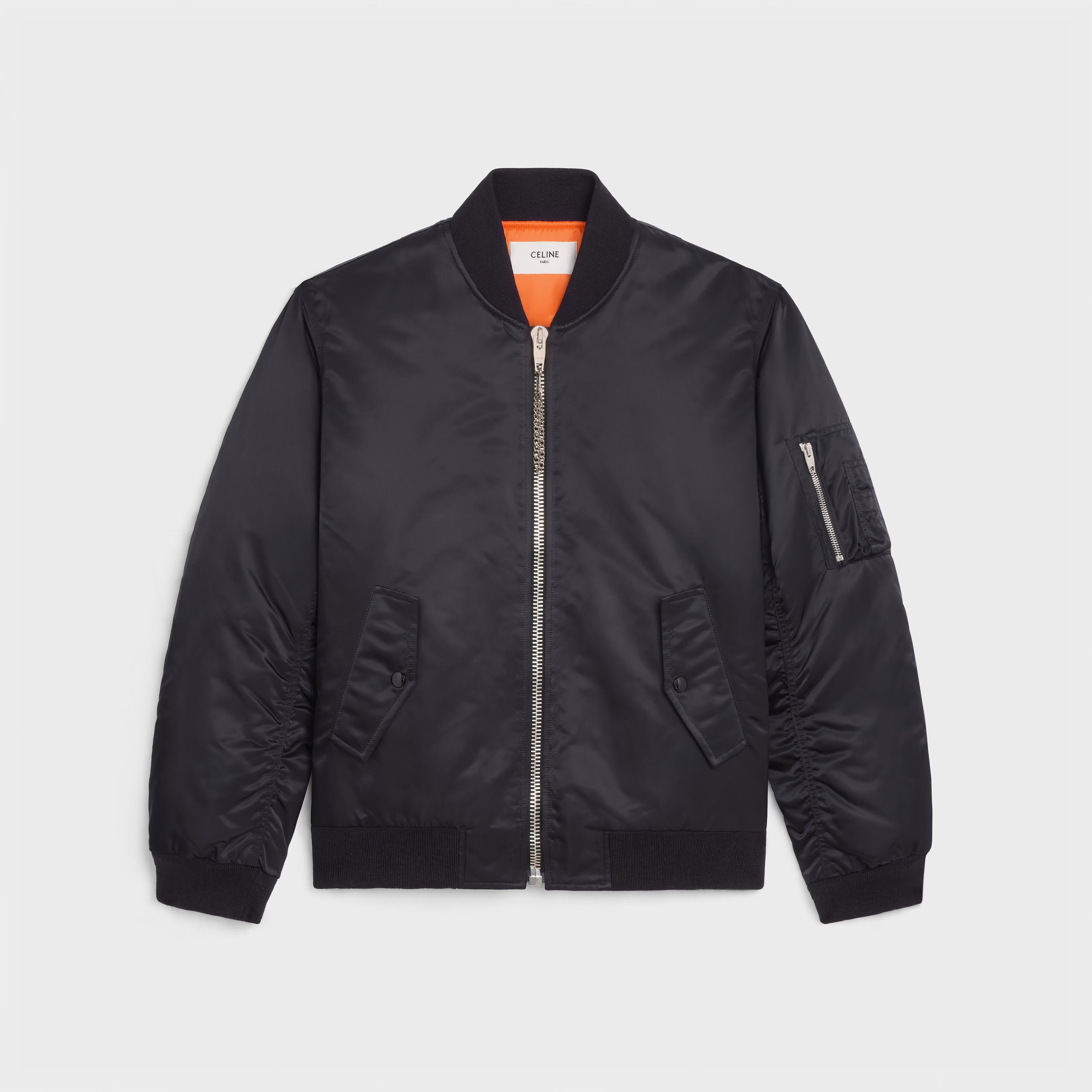 Celine o1bcso1str0925 2W426889O Bomber Jacket in Black Size US XL / EU 56 / 4 - 1 Thumbnail