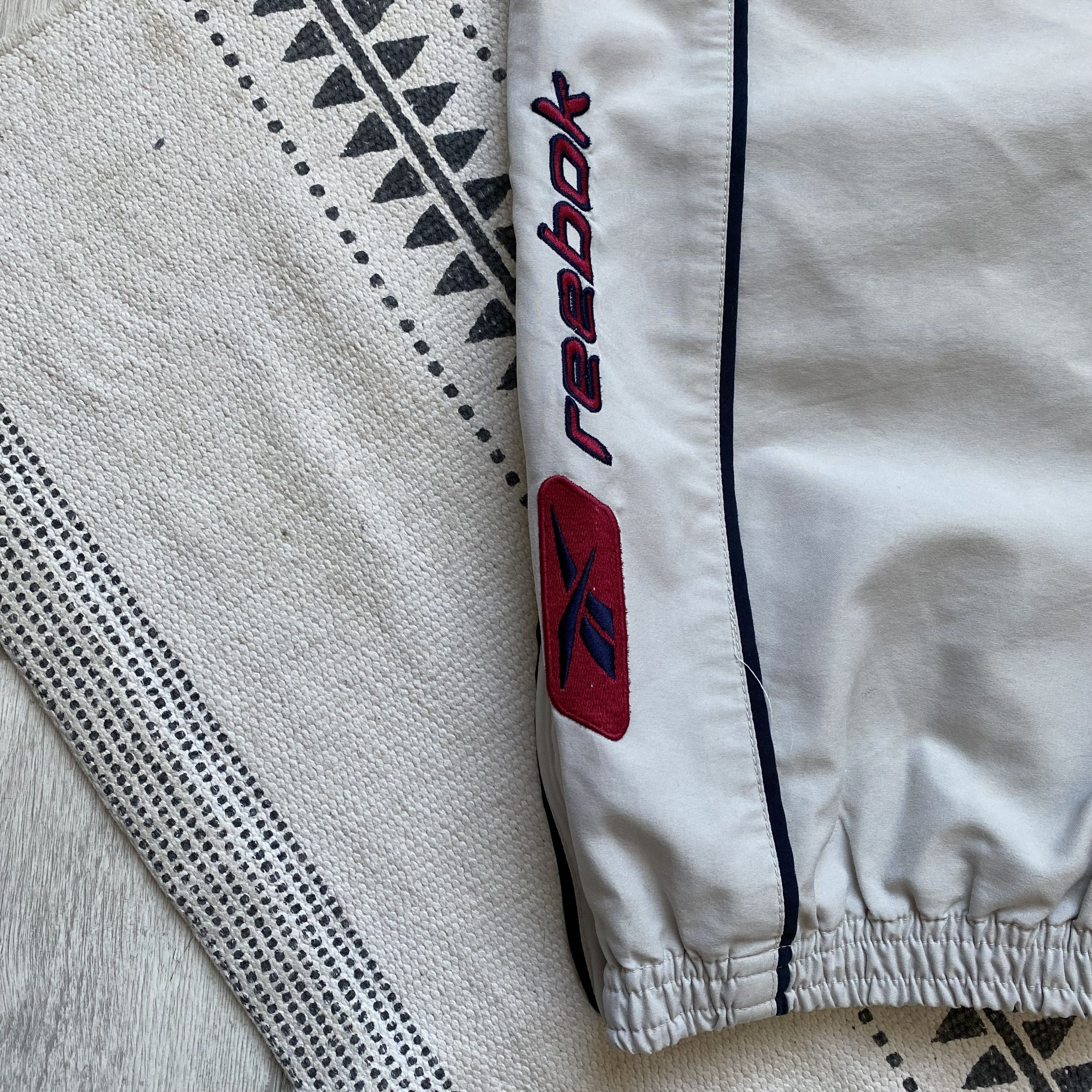 Reebok 🦣 Vintage 90s Reebok nylon track pants drill big logo Size US 32 / EU 48 - 8 Thumbnail