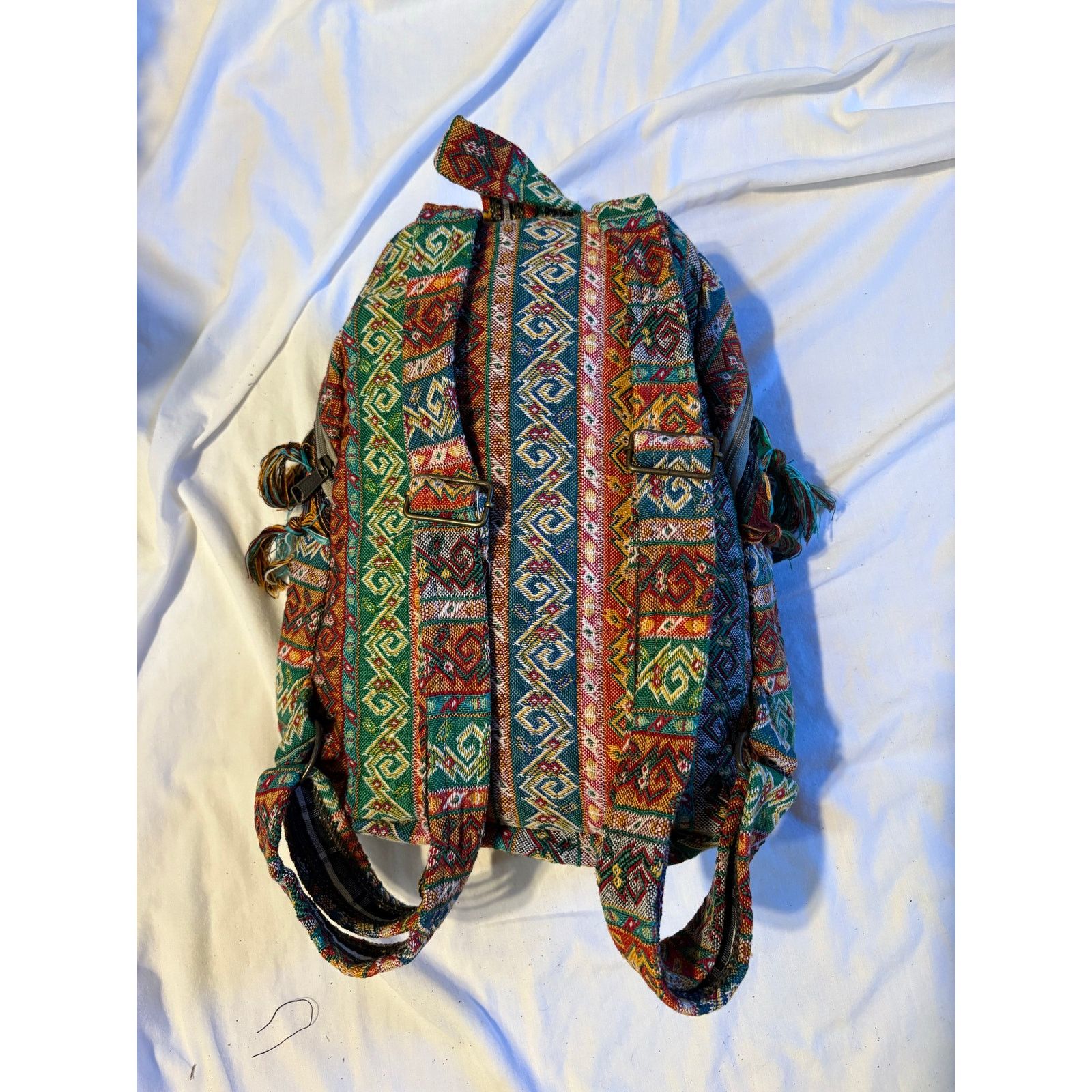 Other Handmade Tapestry Backpack Boho Woven Multicolor Tribal Bag Size ONE SIZE - 2 Thumbnail