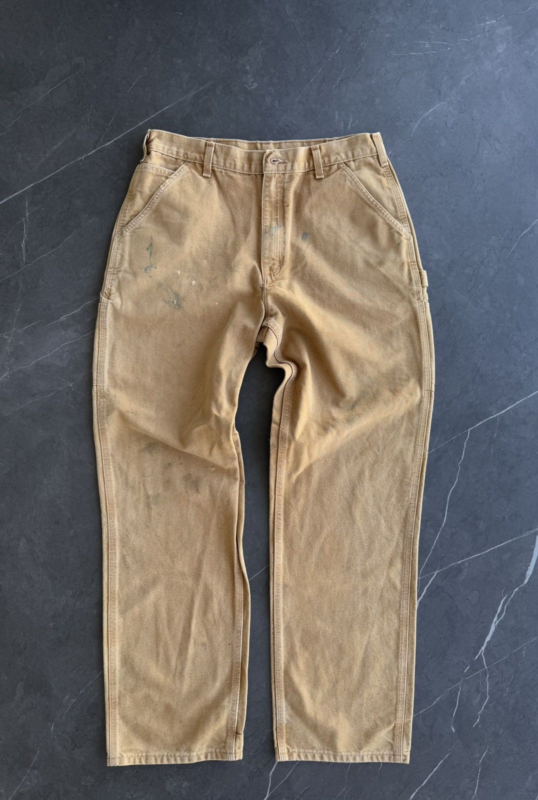 Carhartt Vintage Carhartt Work Pants Dark Khaki Size US 34 / EU 50 - 1 Thumbnail